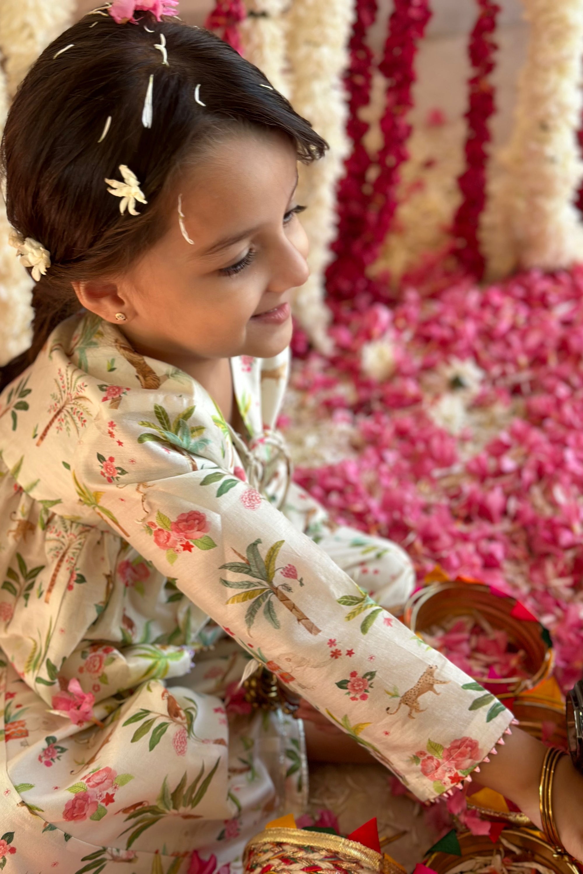 Bahaar Sharara Set - Pearl White Sher Bagh