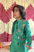 Azai Bandhi Set - Emerald Green Nishat Bagh