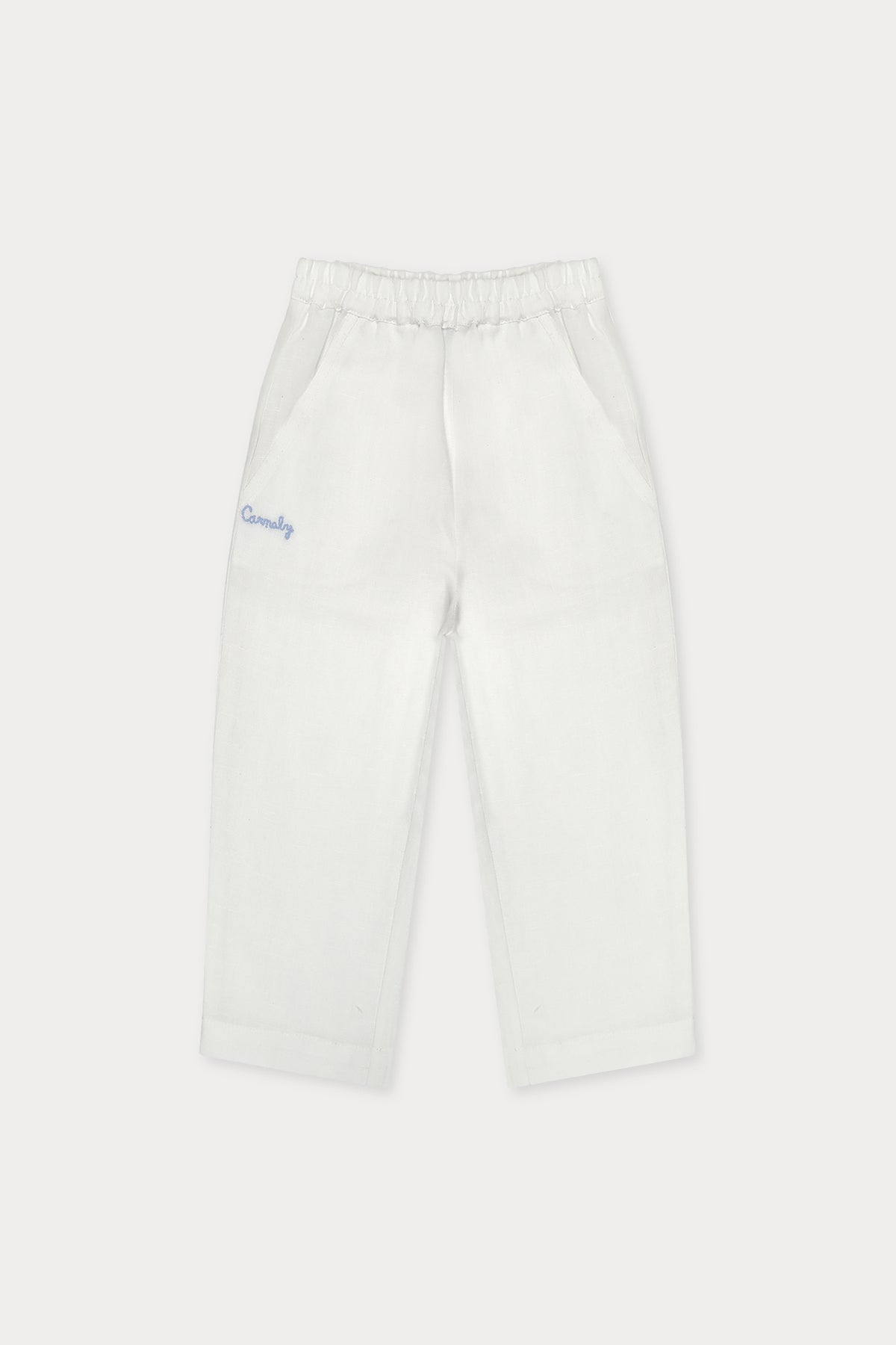 Liam Trouser - White Linen
