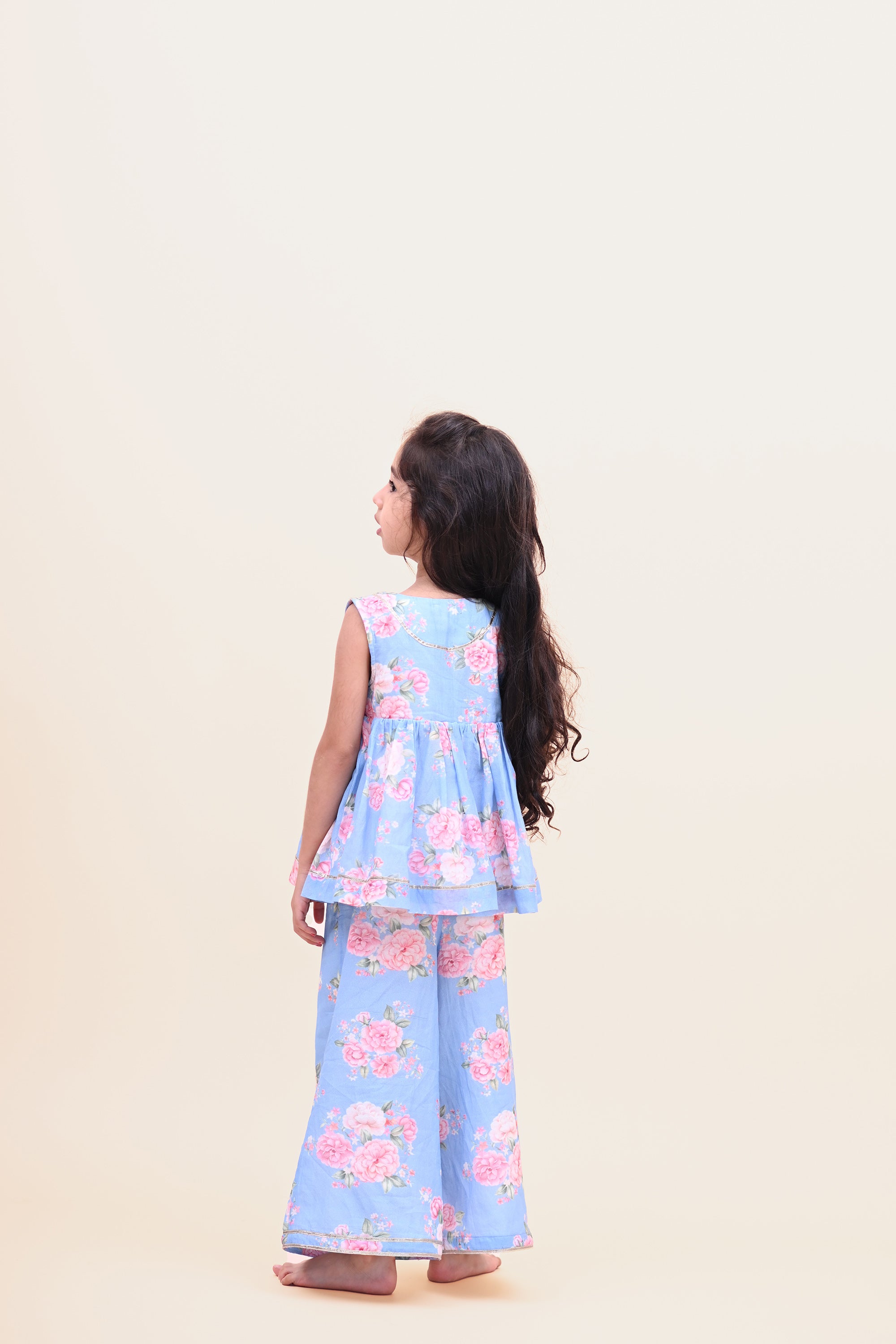 Nilufer Sharara Set - True Blue Phool Angan