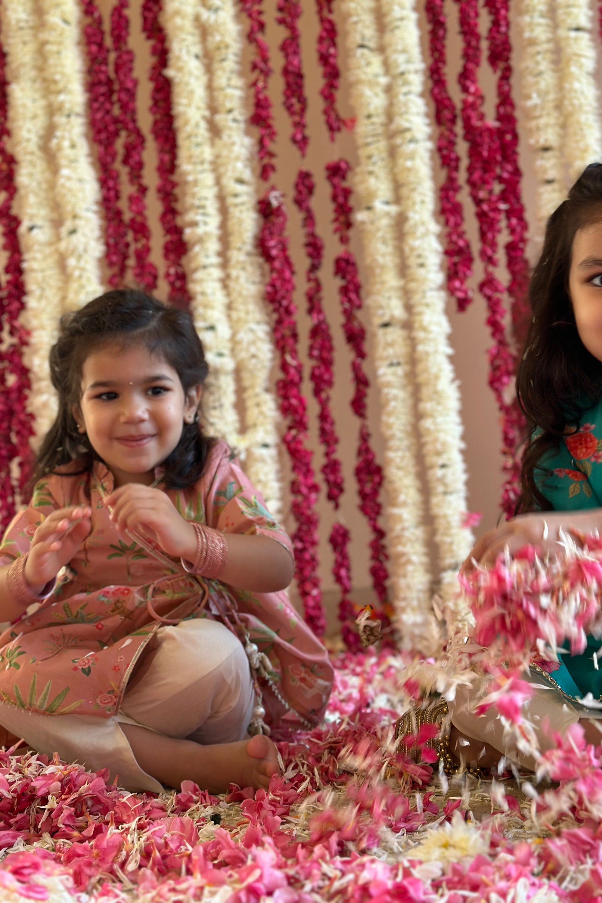 Veda Angrakha Set - Powder Pink Sher Bagh