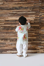 Uday Bandhi, Kurta And Pyjama Set-Sky Blue Floral Bunch