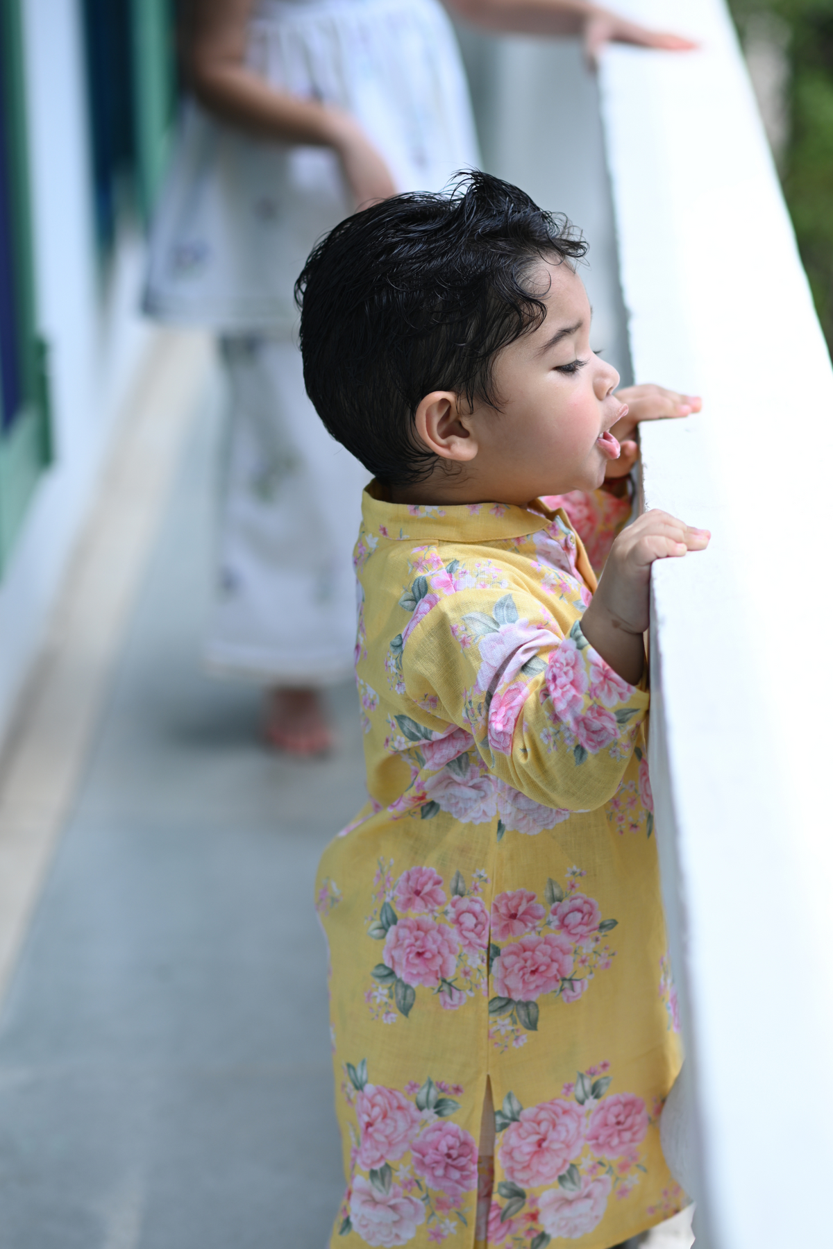 Anant Kurta Set - Yellow Phool Angan