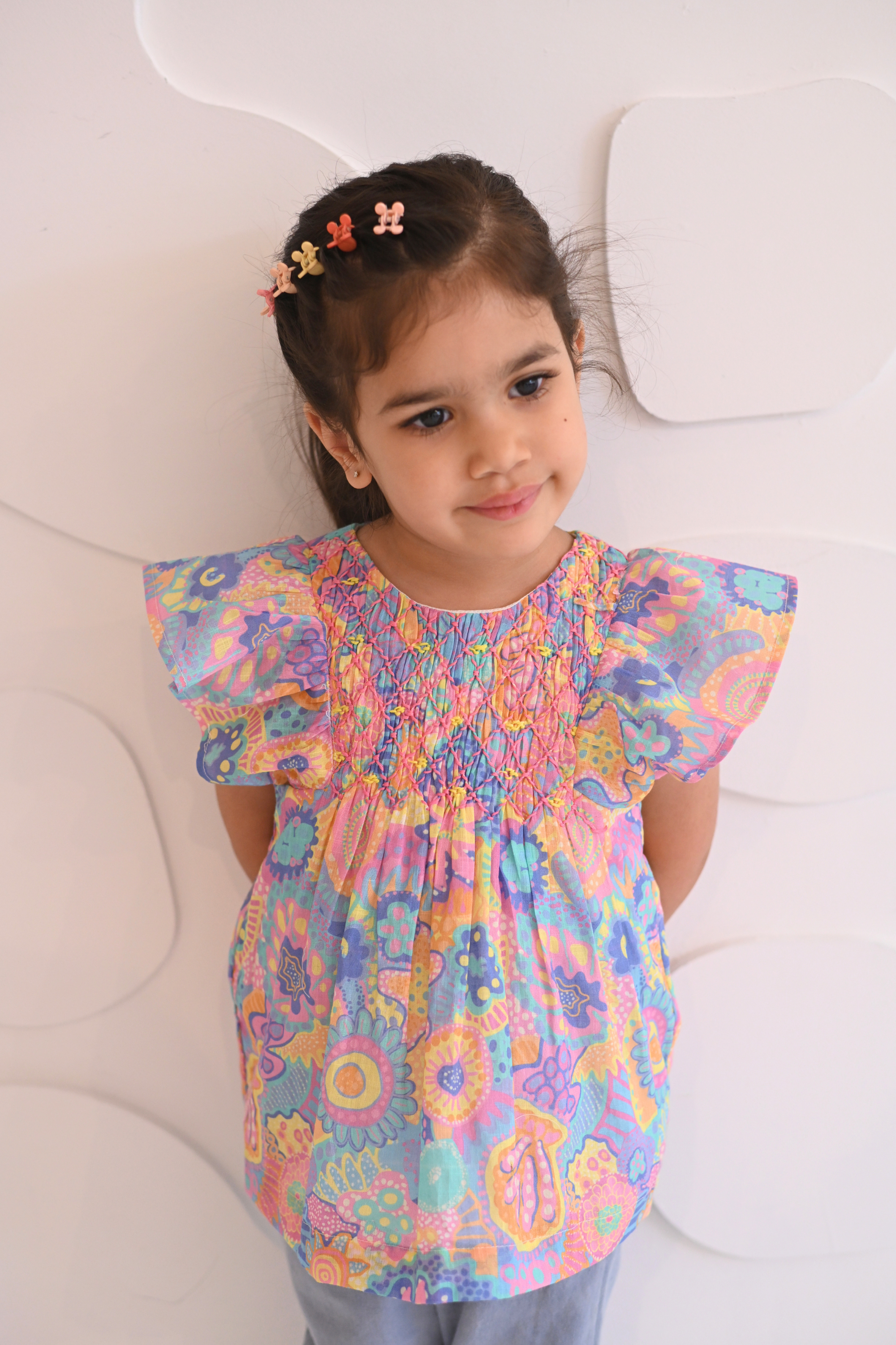Cassidy Blouse - Rainbow Sorbet