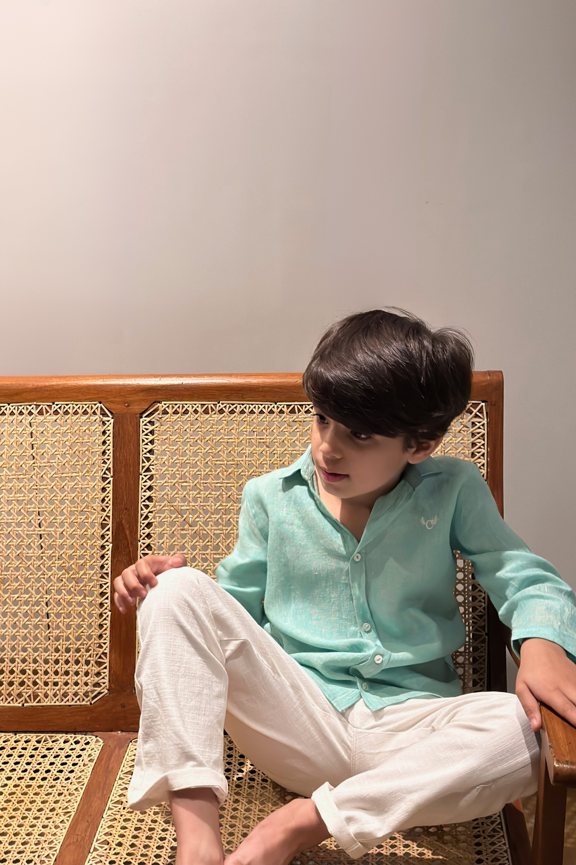 Andre Linen Shirt- Aquamarine