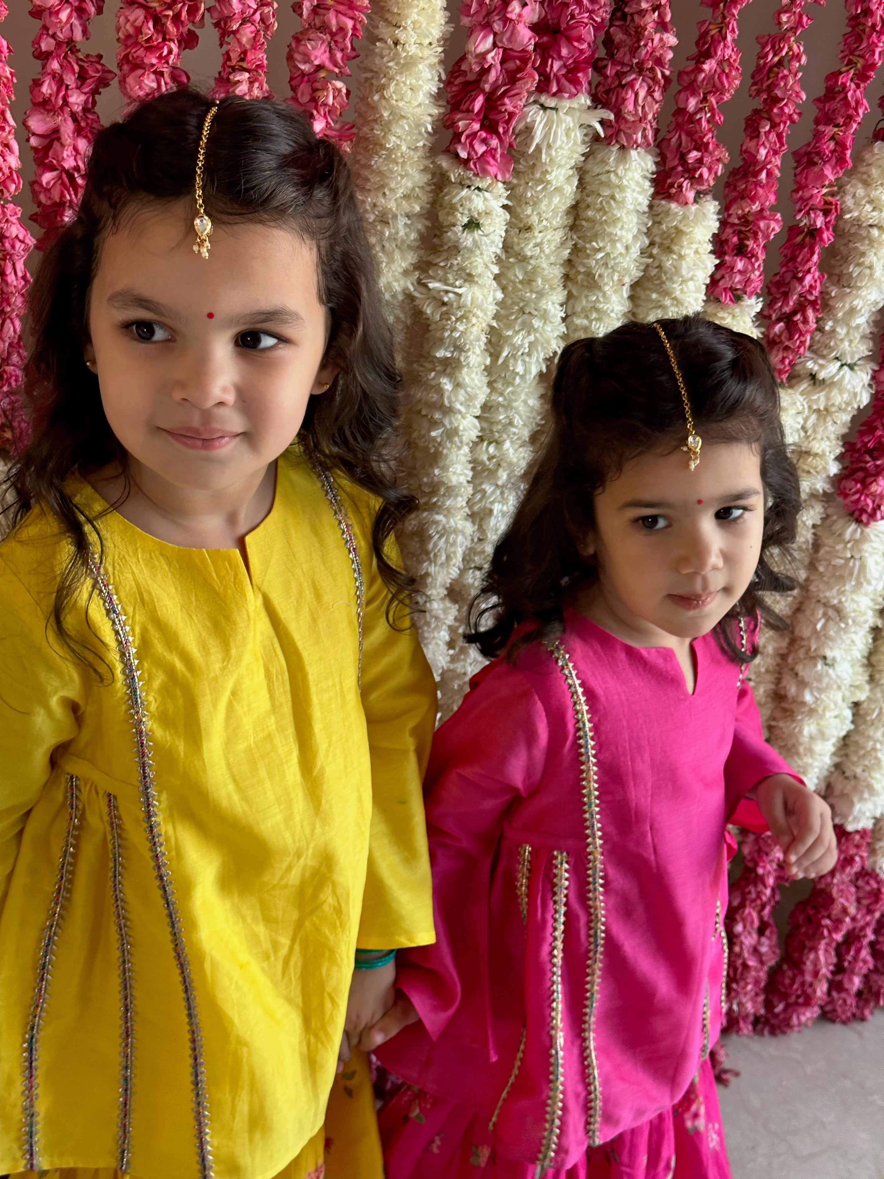 Tara Gharara Set - Fushia Sher Bagh