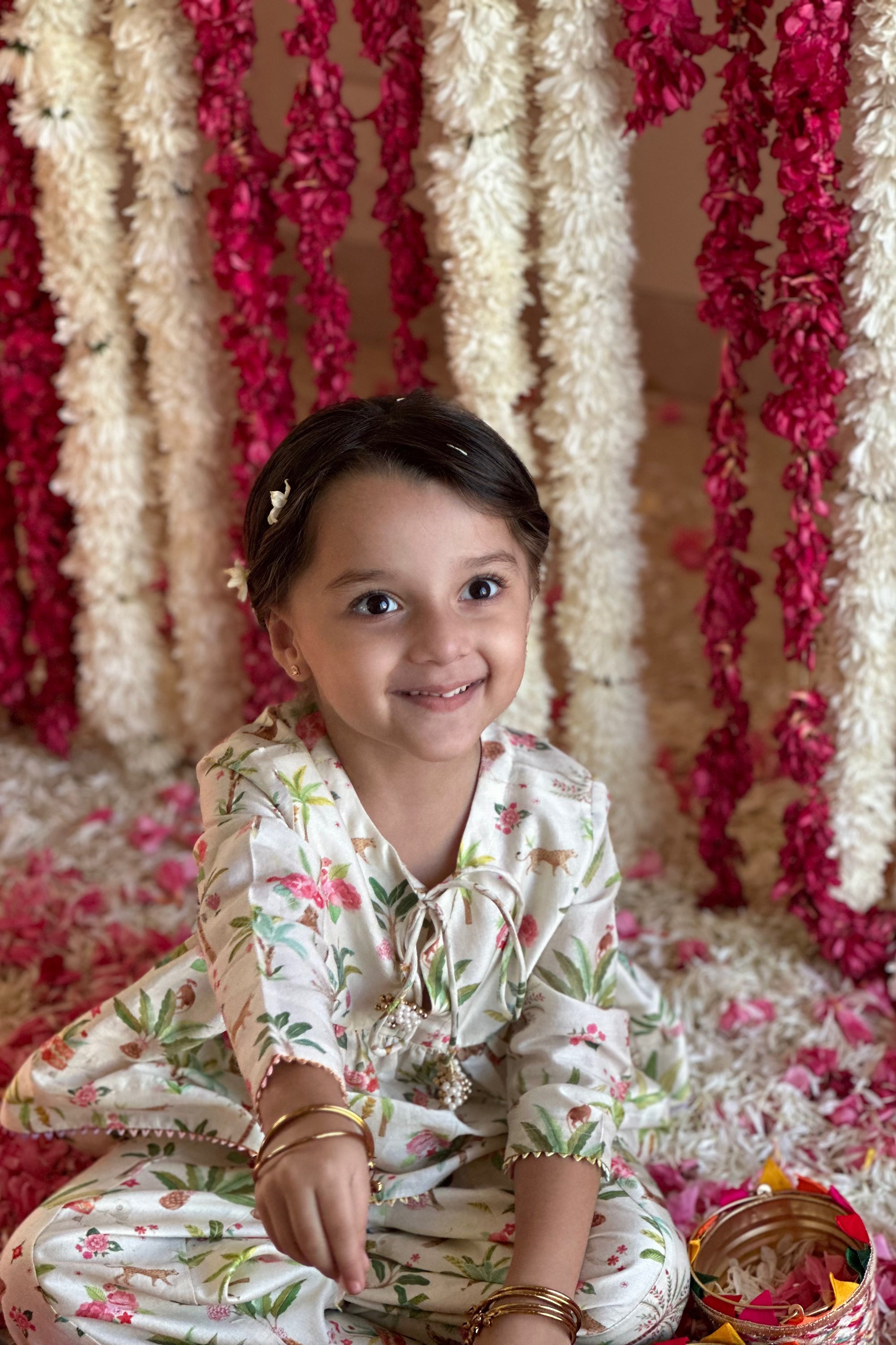 Bahaar Sharara Set - Pearl White Sher Bagh