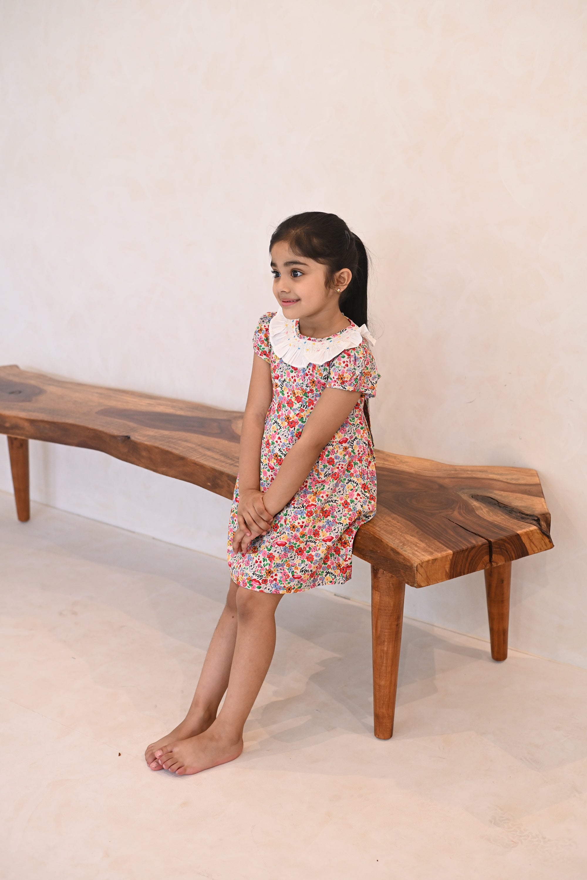 Ava Dress-Red Disty Floral