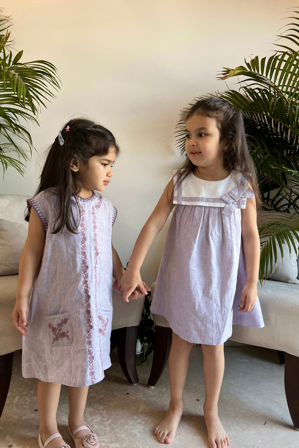 Ivy Linen Dress - Lilac