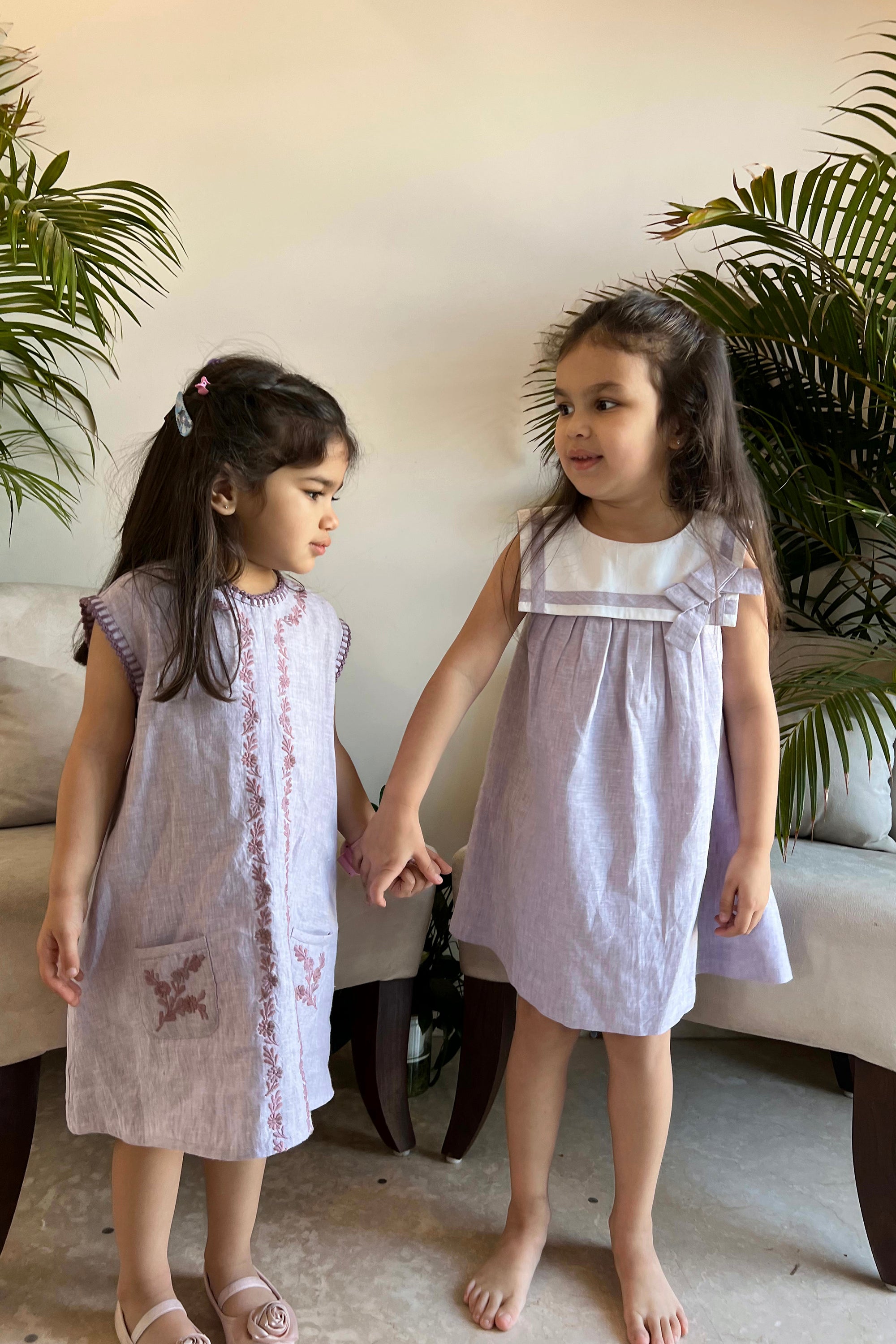 Ivy Linen Dress - Lilac