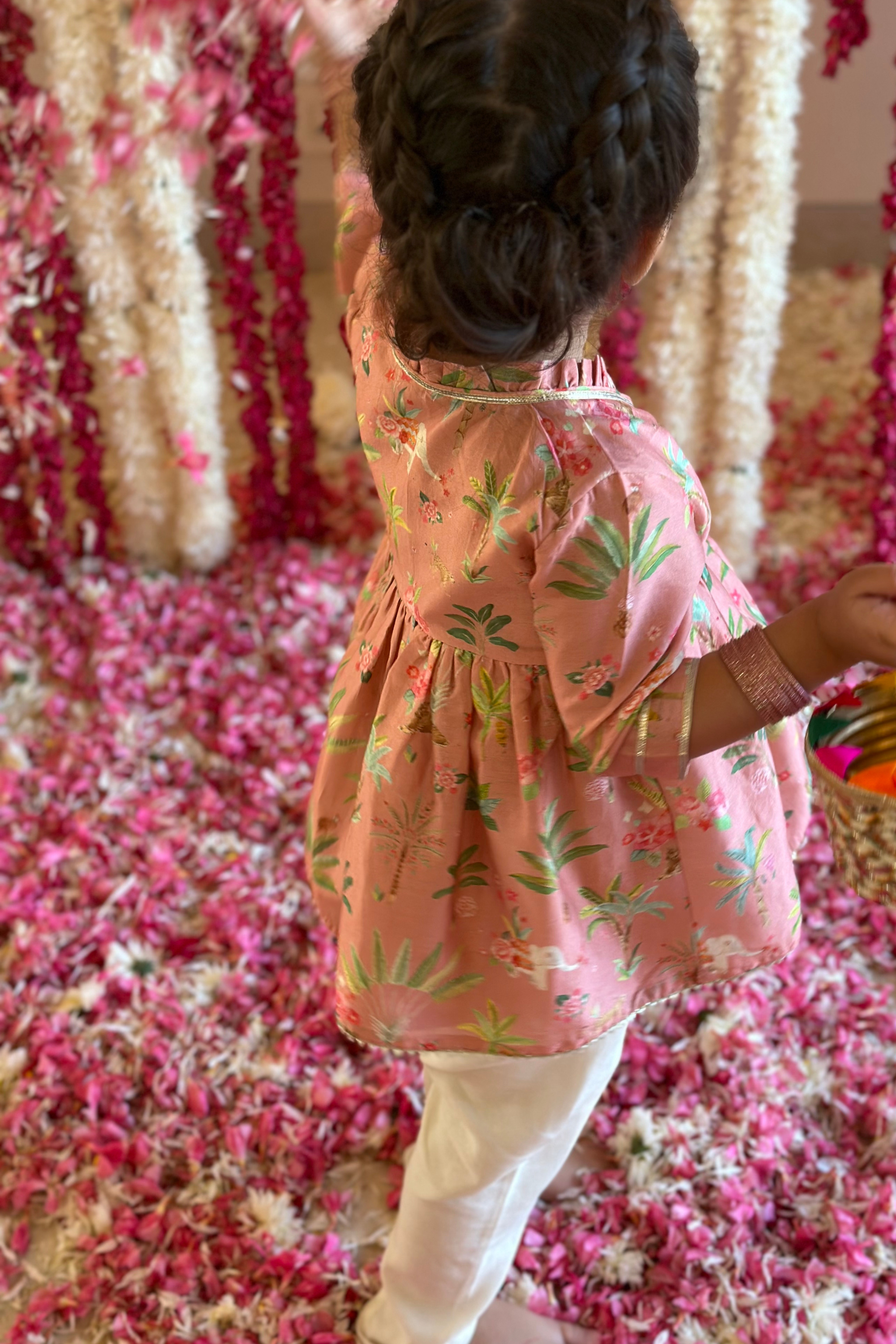 Veda Angrakha Set - Powder Pink Sher Bagh