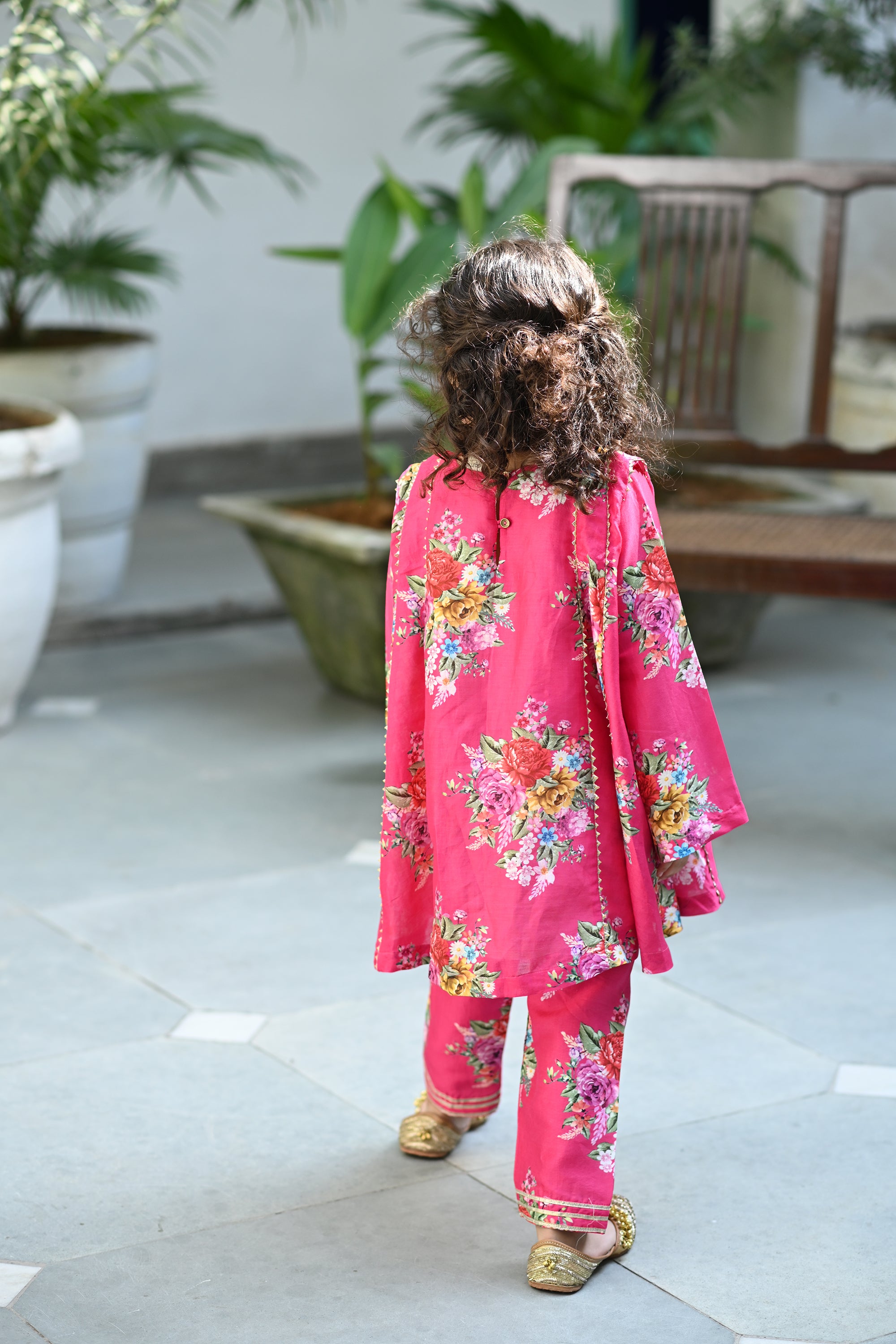 Samaira Set - Pink Phool Angan