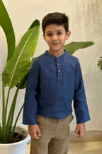 Como Linen Shirt- Blue