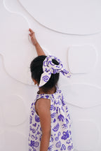 Dahlia Dress - Purple Seaside Doodles