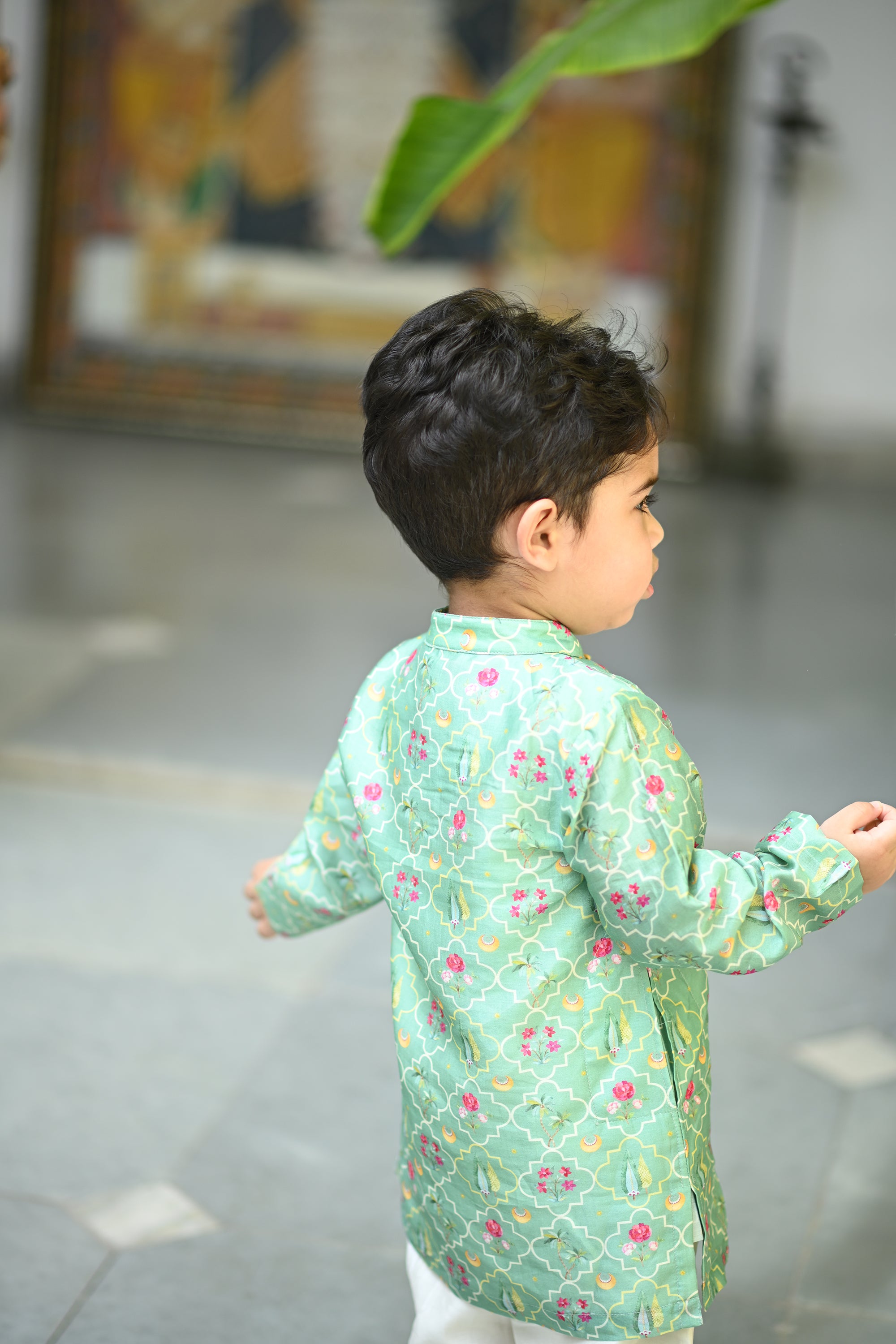 Shamsher Kurta And Pyjama Set - Dark Mint periyaar