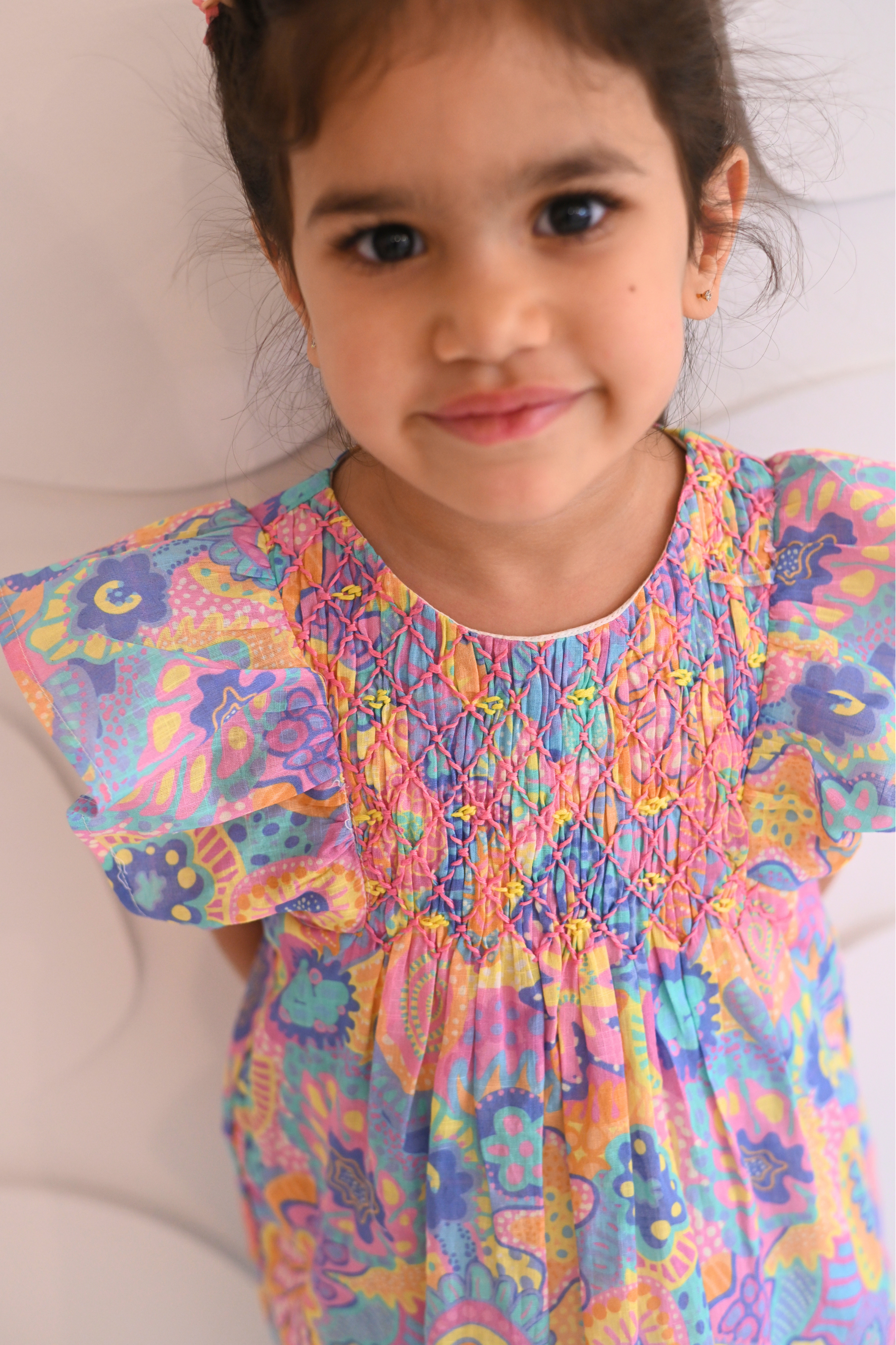 Cassidy Blouse - Rainbow Sorbet