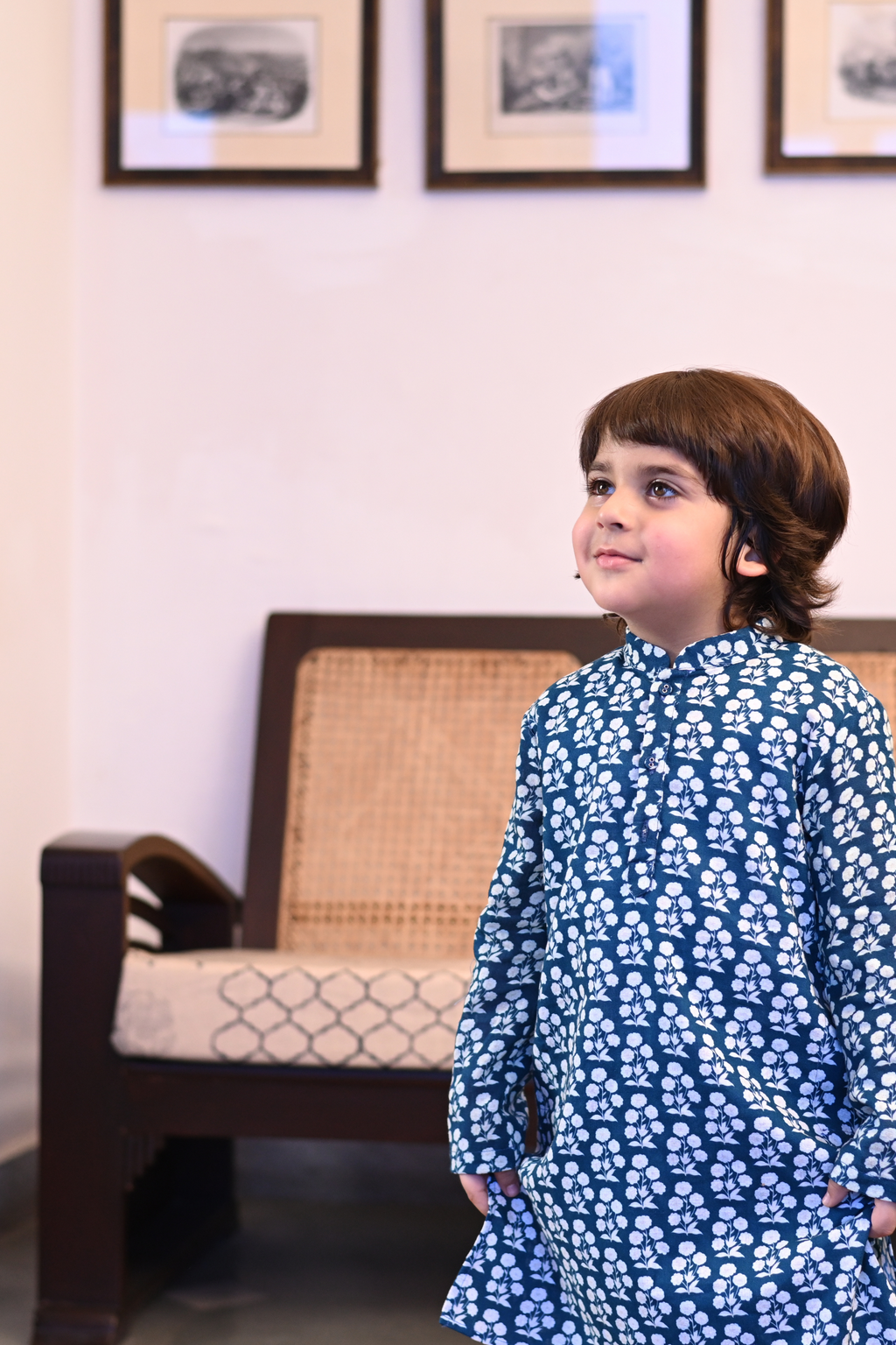 Aadir Kurta Set - Dark Navy Rumi