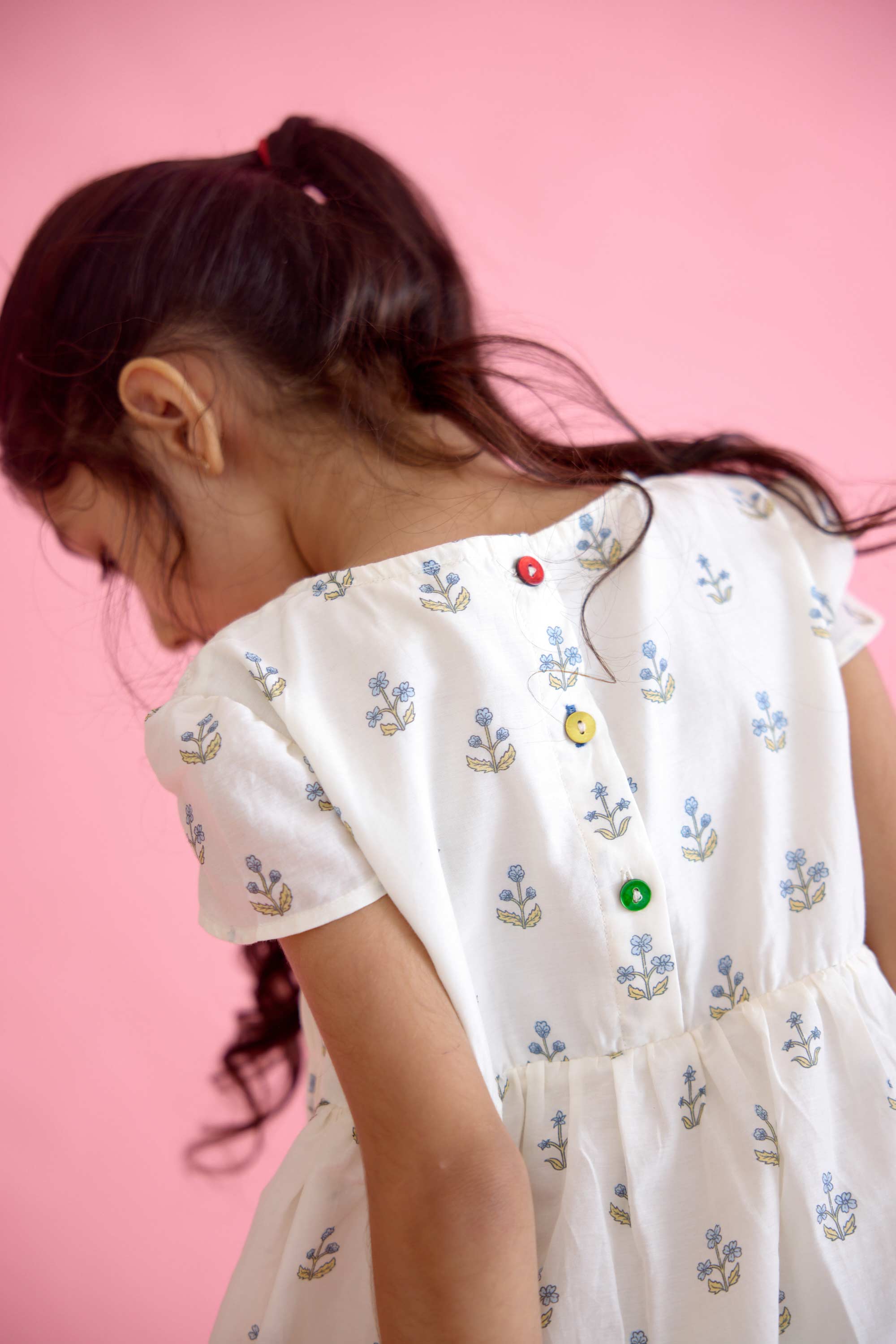 Audubon Dress - Blue Ditsy