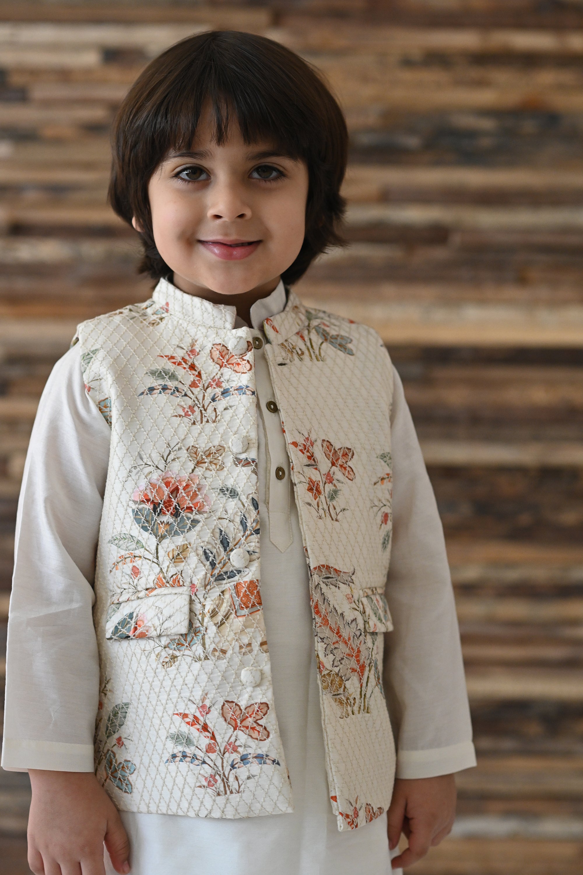 Fateh Bandhi Set- Off White Haathi Chintz