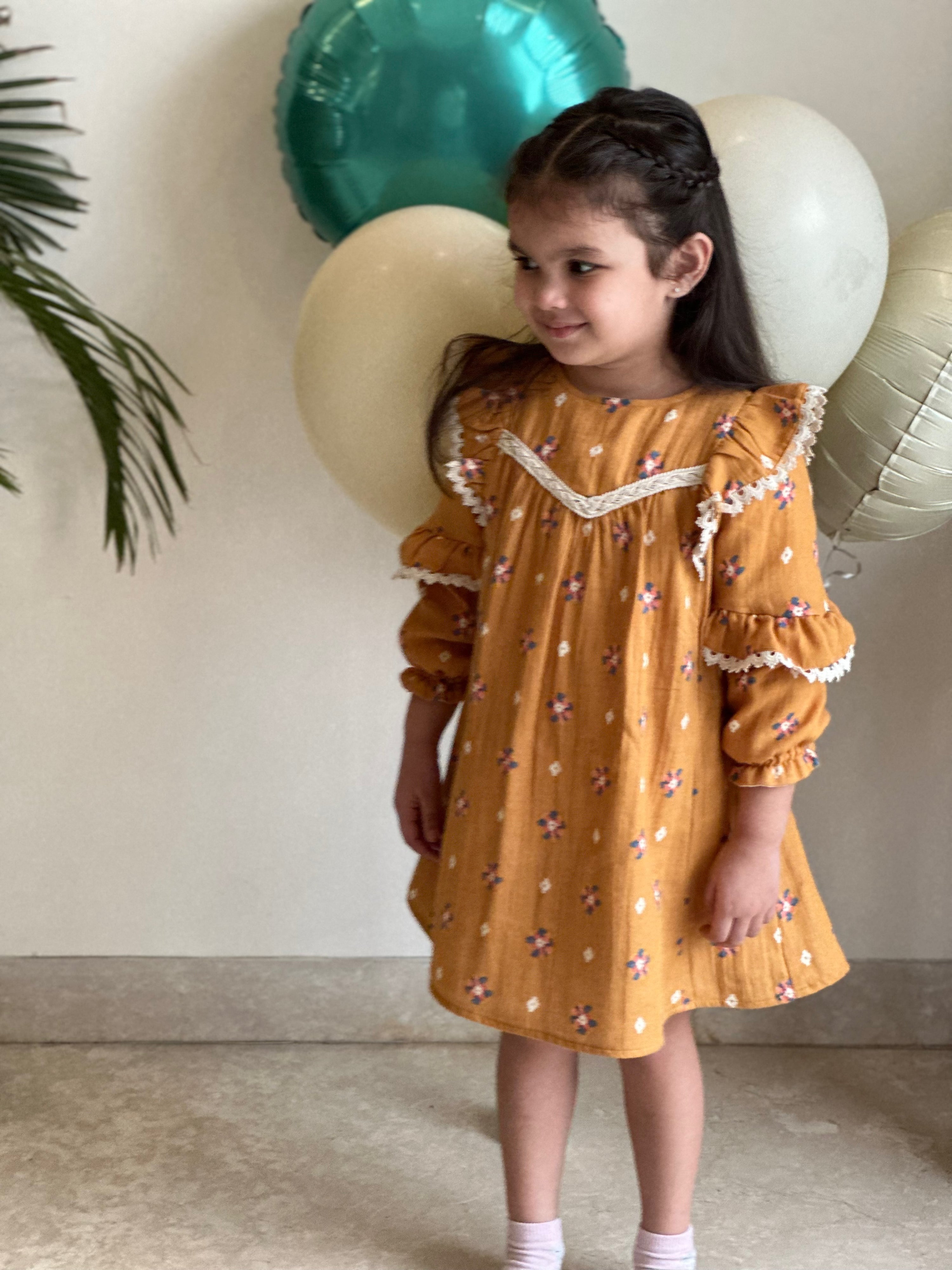 Mustard Floral Blouse