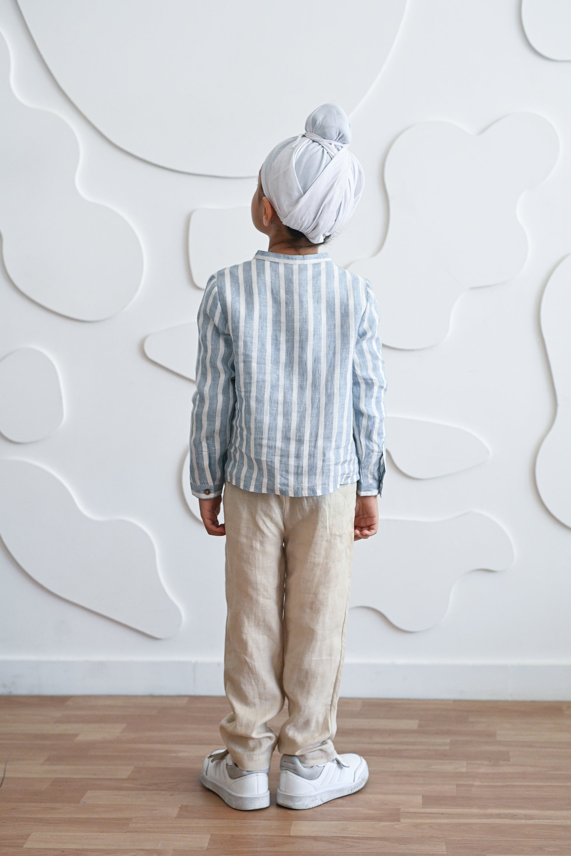 Lorenzo Linen Shirt - Blue stripe