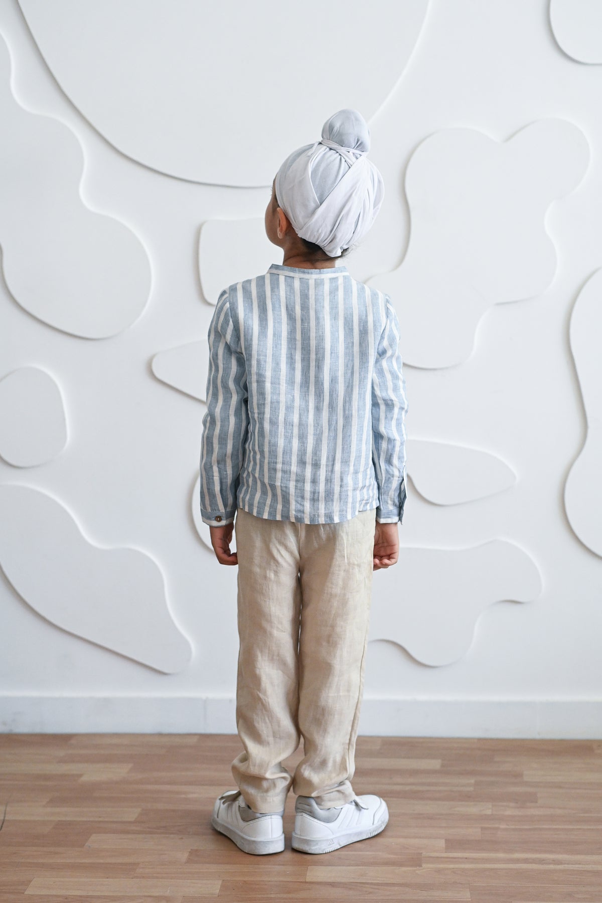 Lorenzo Linen Shirt - Blue stripe
