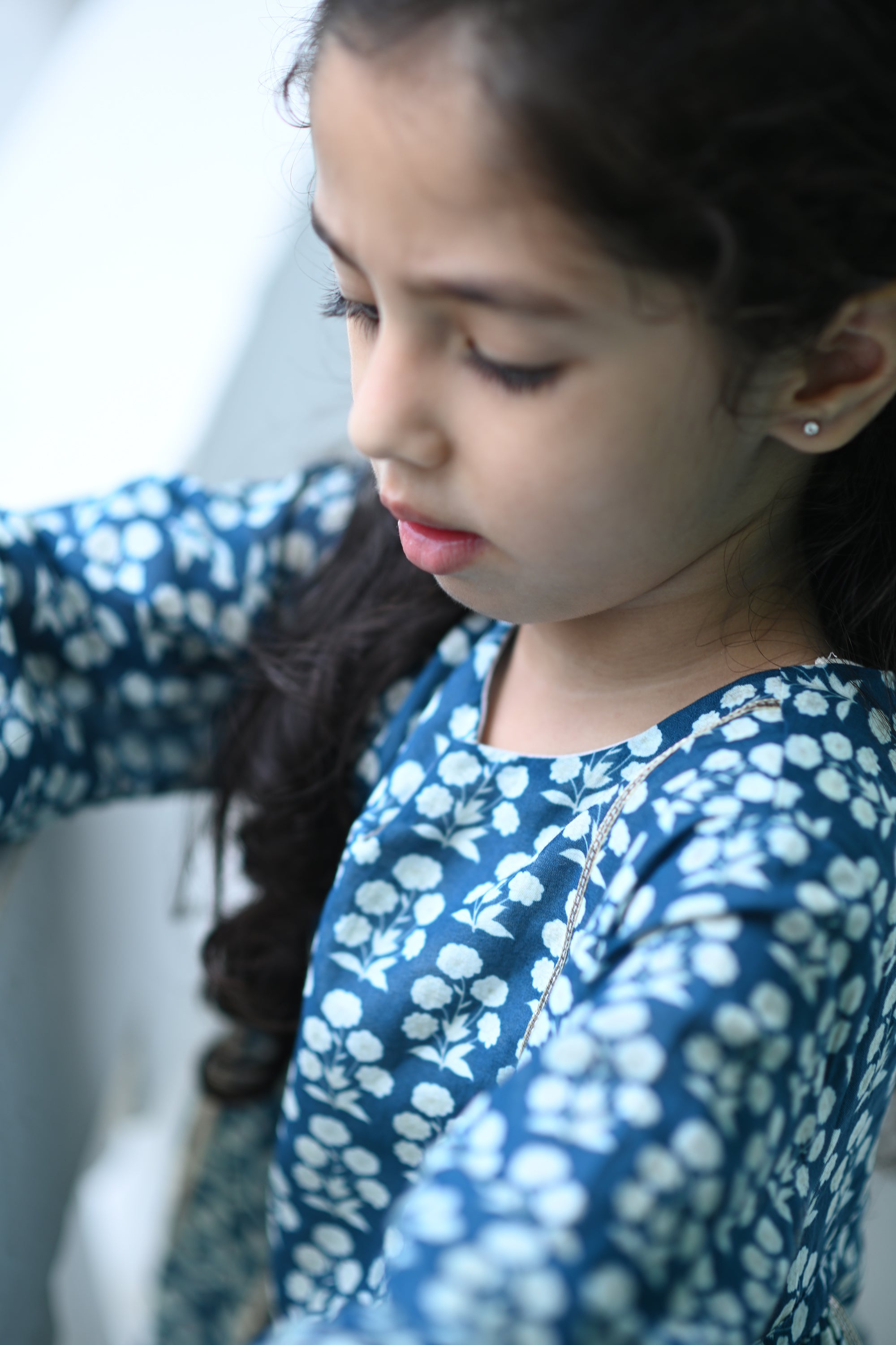 Tara Gharara Set - Dark Navy Rumi