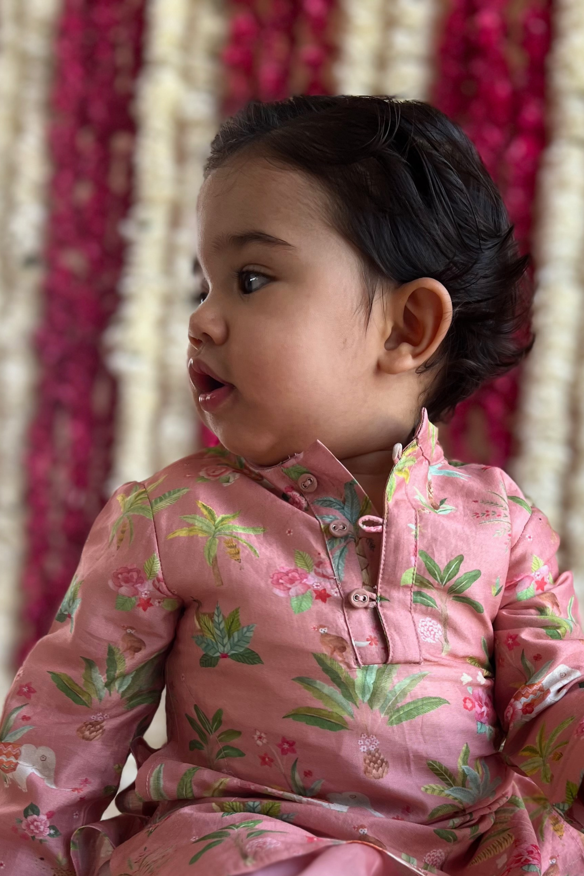 Tegh Kurta and Pyjama Set - Powder Pink Sher Bagh