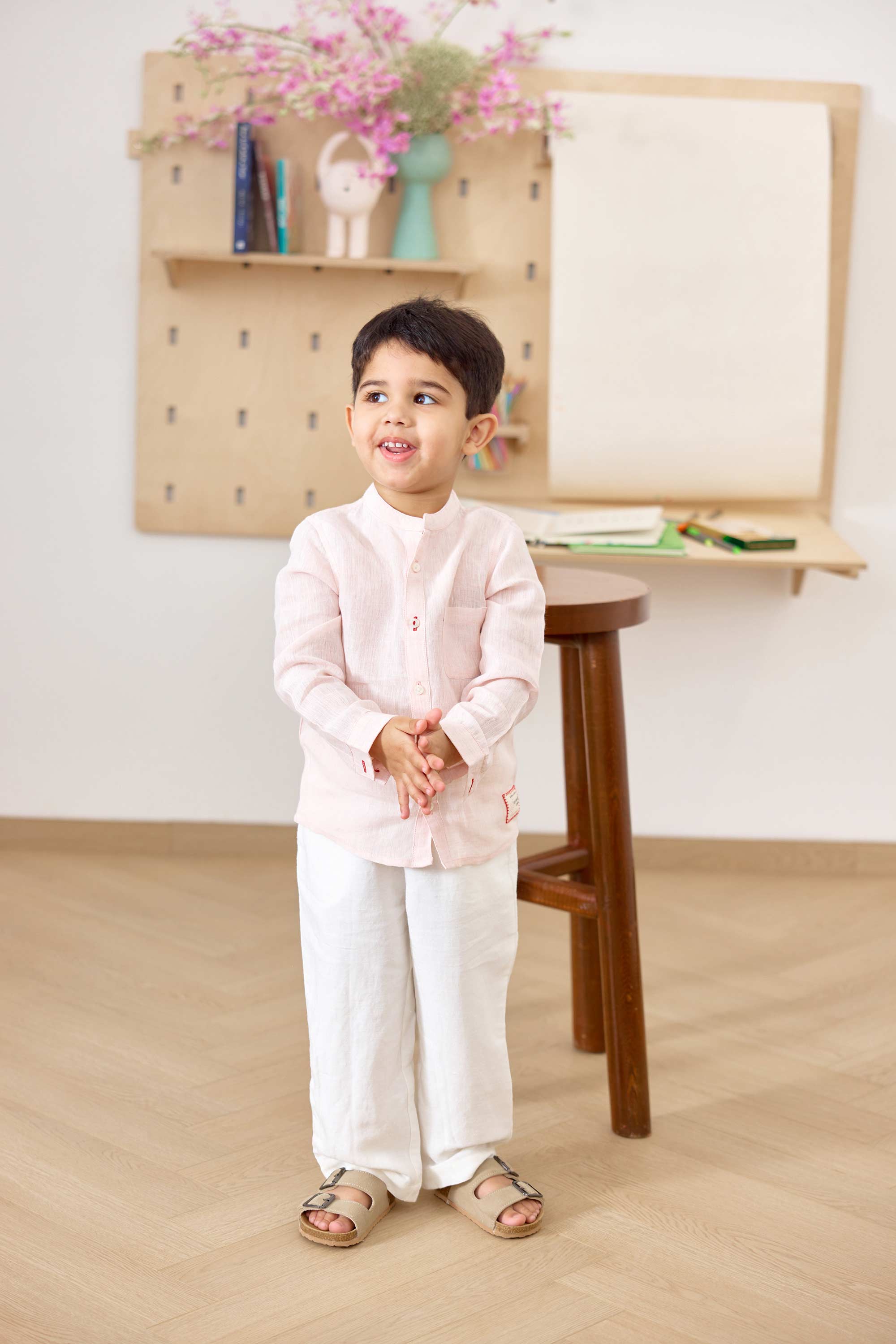 Grahame Shirt - Rosebud & Check