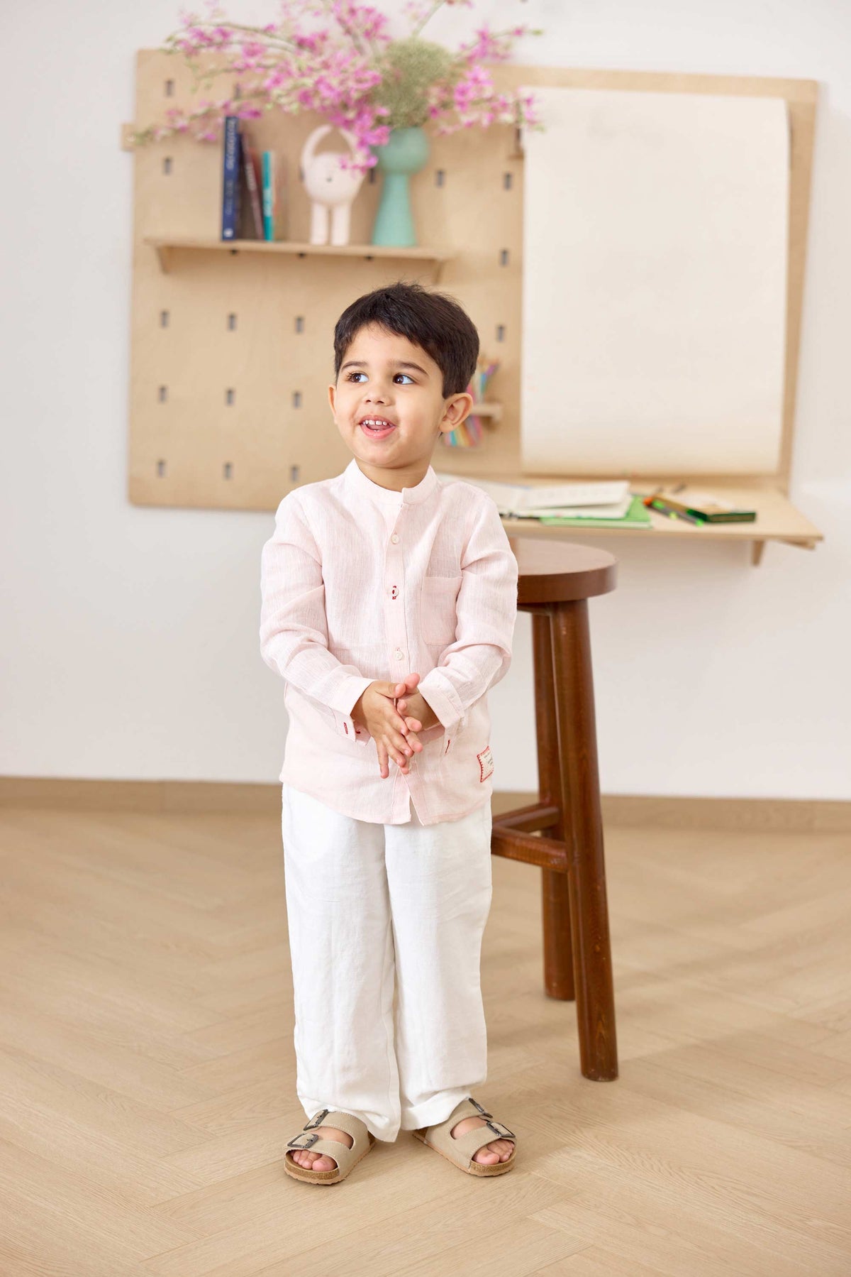 Grahame Shirt - Rosebud & Check