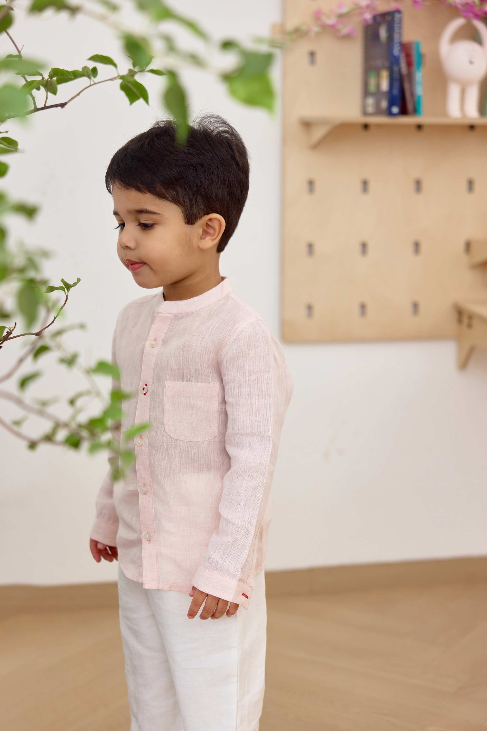 Grahame Shirt - Rosebud & Check
