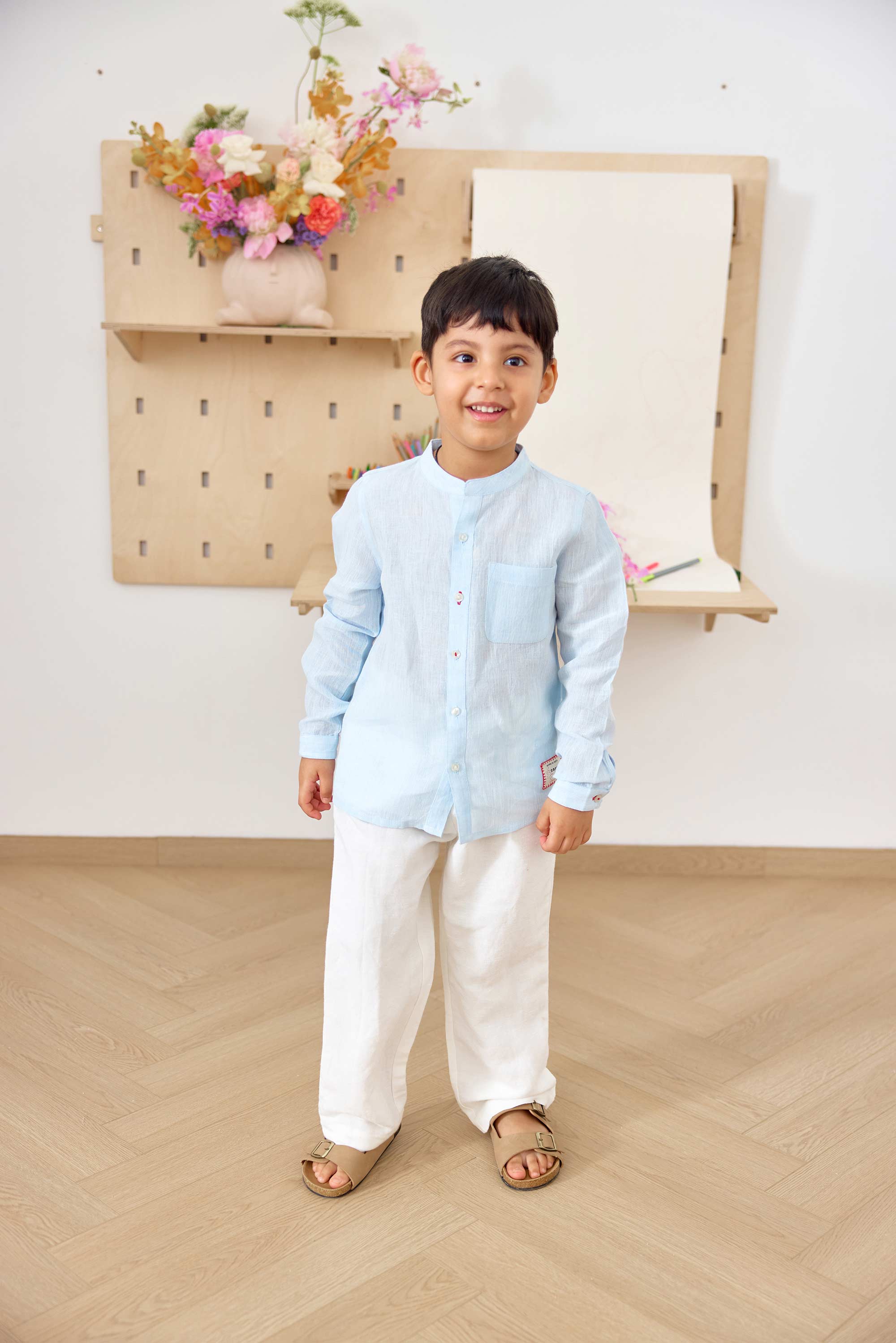 Grahame Shirt - Cornflower & Check