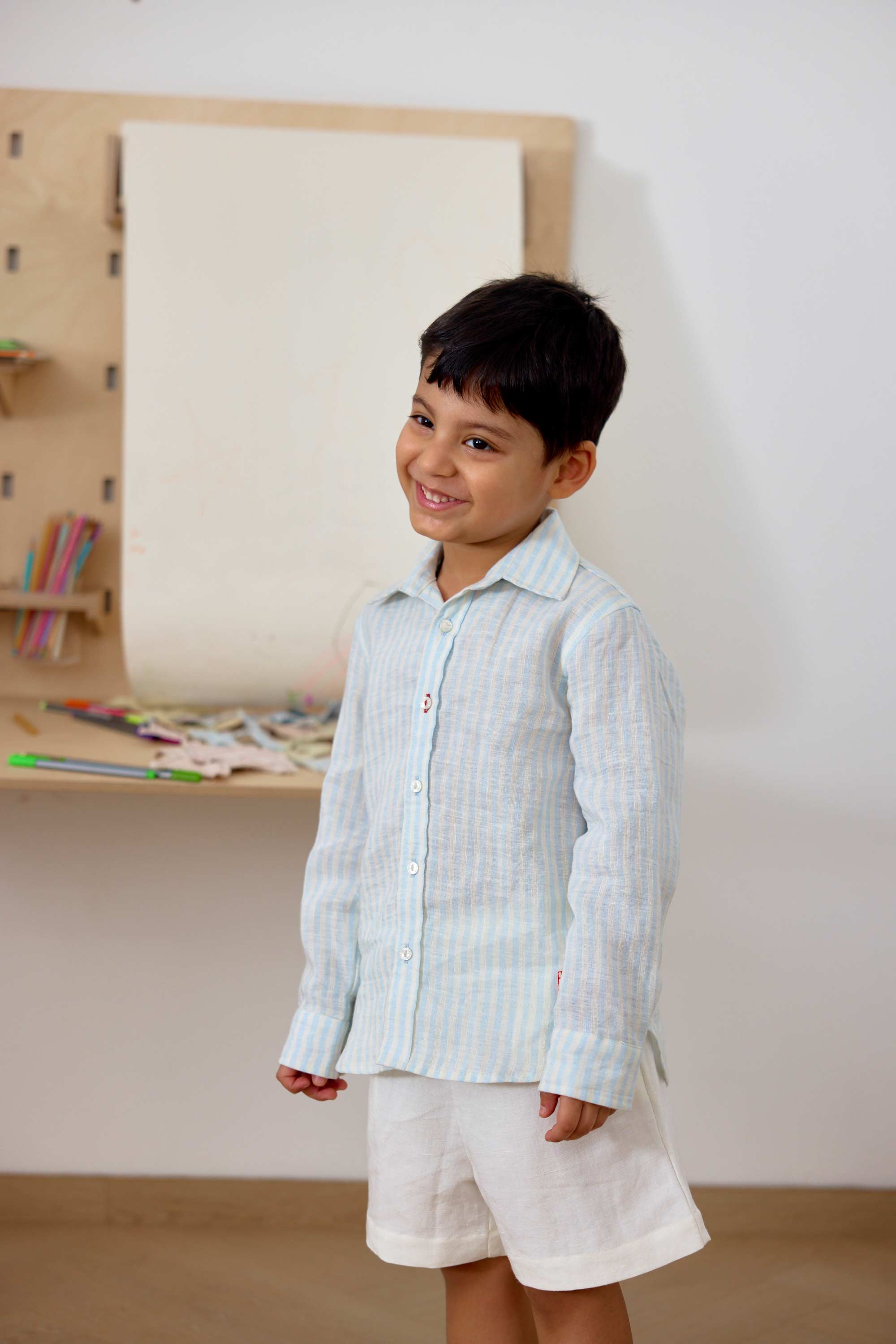 Kipling Shirt - Coastal Ticking
