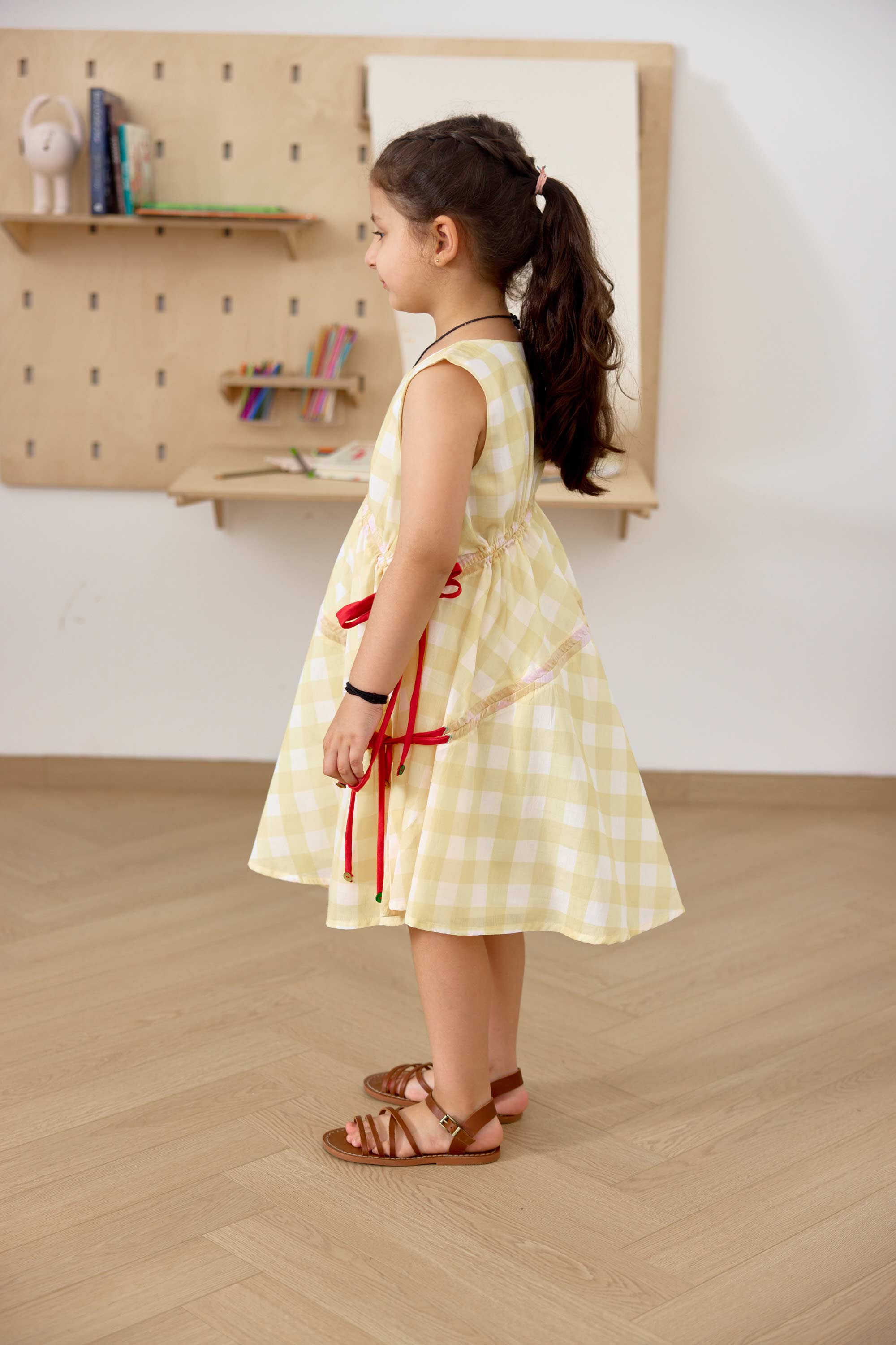 Greenaway Dress - Pencil Grid Check