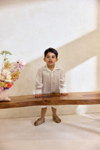 Grahame Shirt - Sand & Check