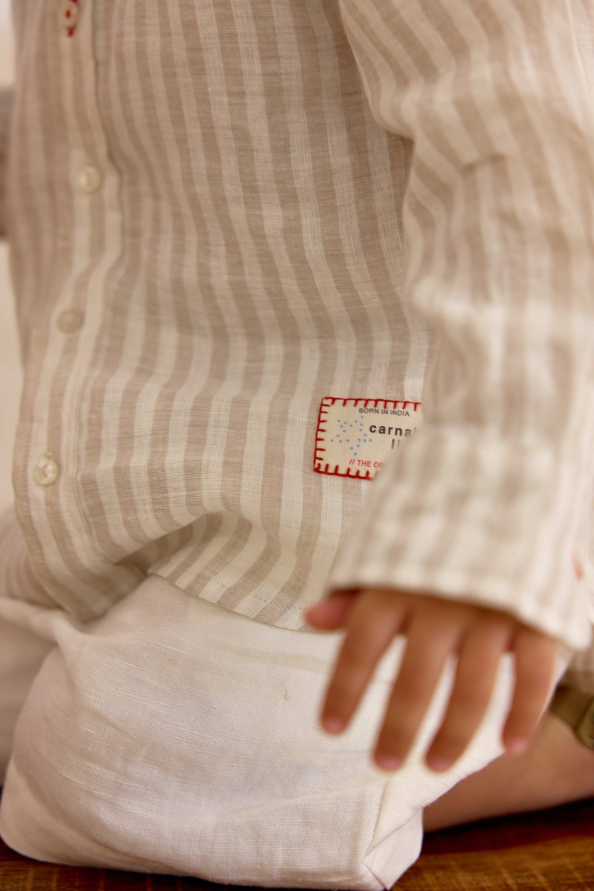 Grahame Shirt - Sand & Check