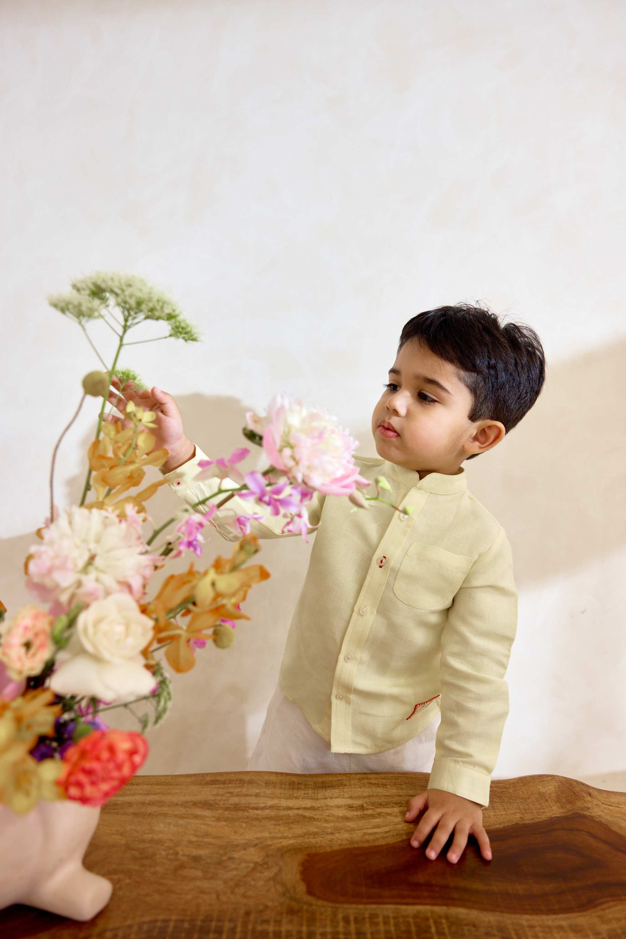 Grahame Shirt - Maize & Check