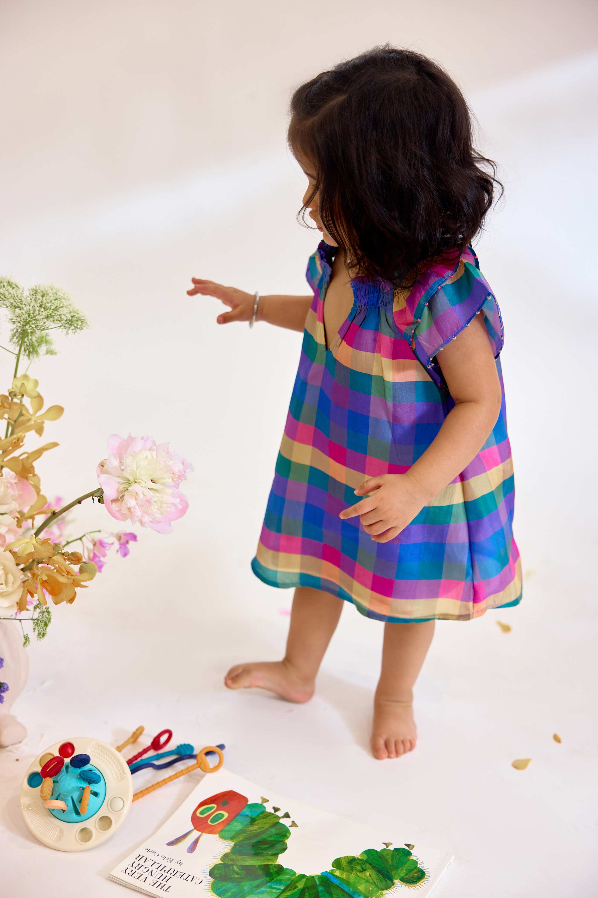 Hockney Dress - Rainbow Check