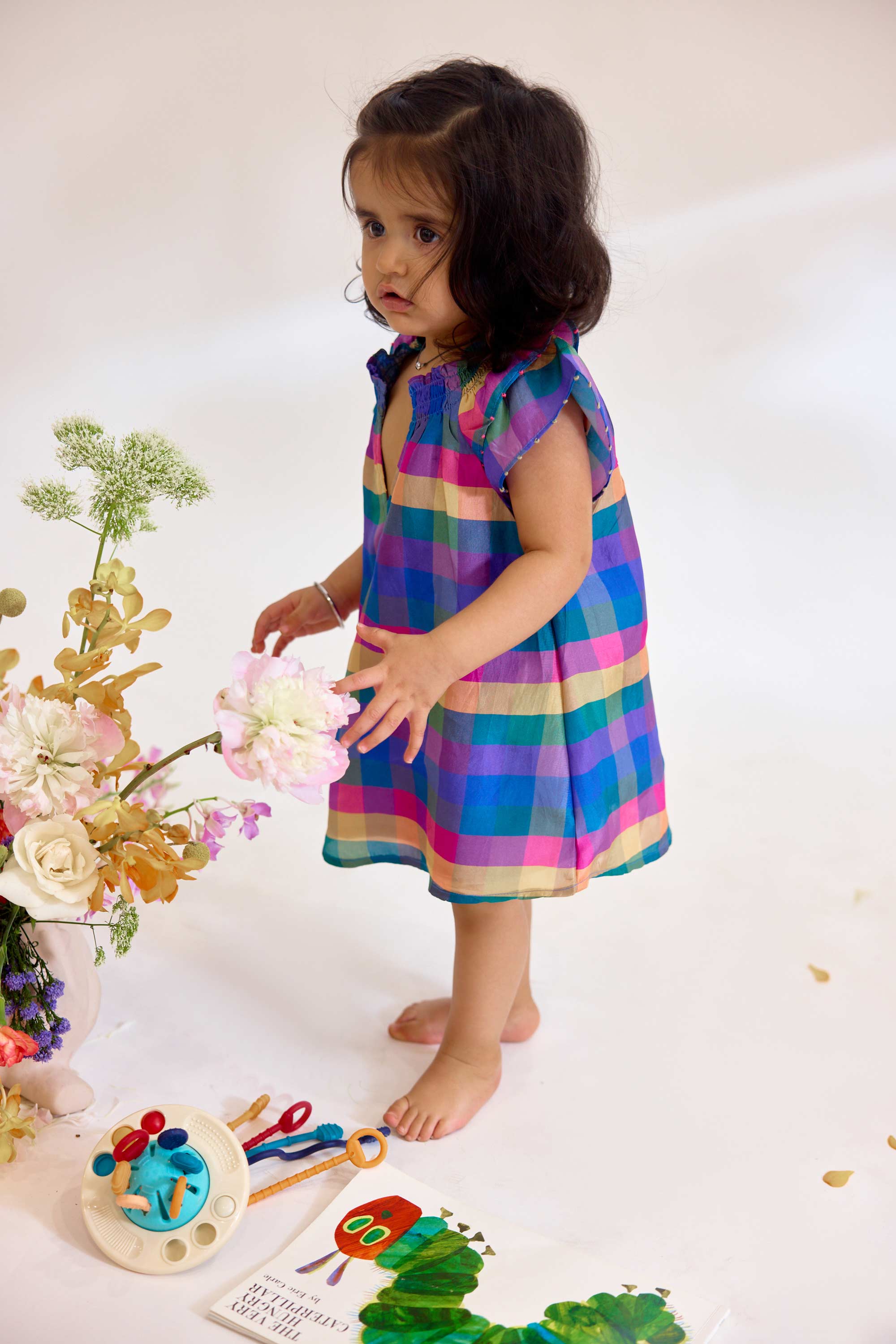 Hockney Dress - Rainbow Check