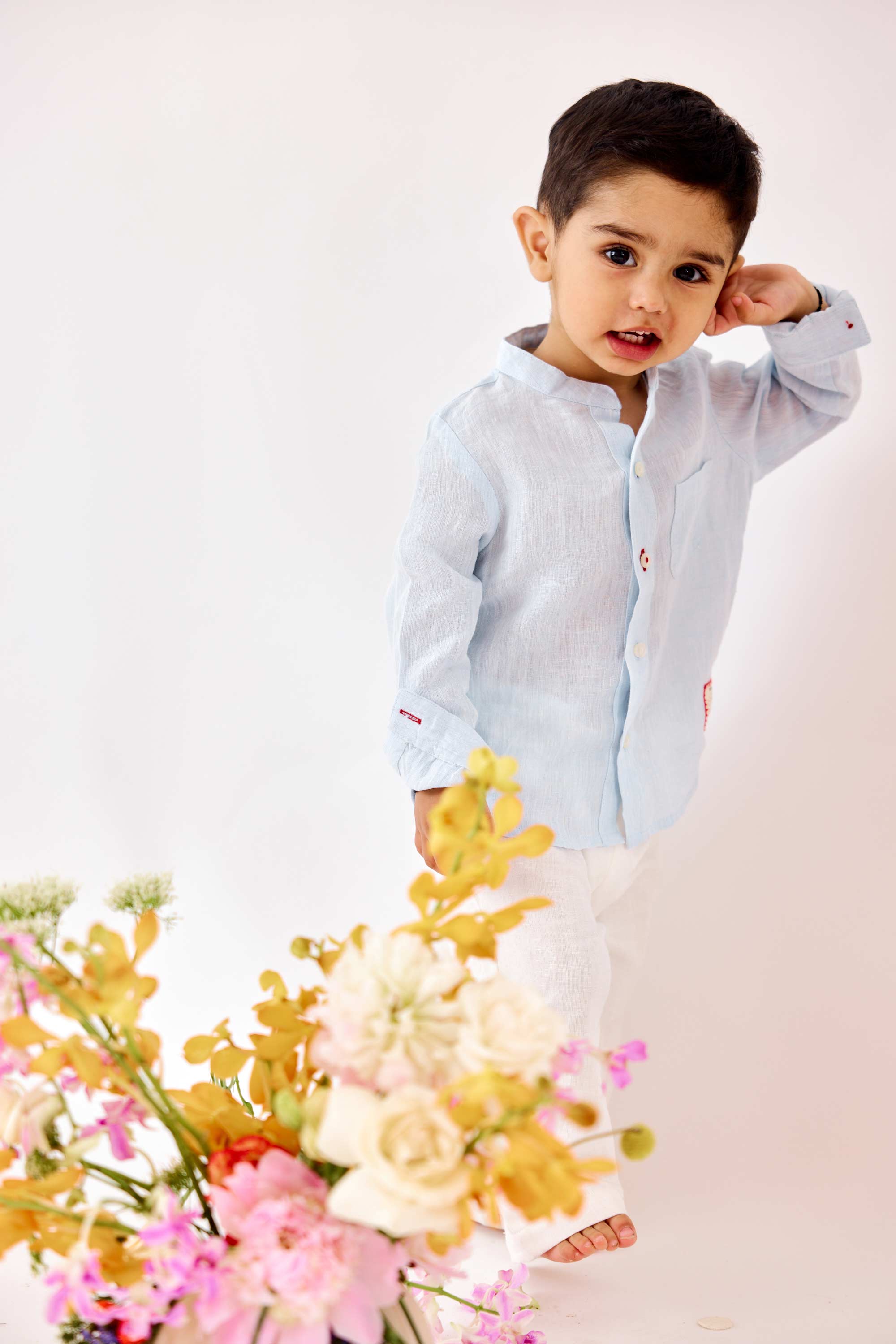 Grahame Shirt - Cornflower & Check