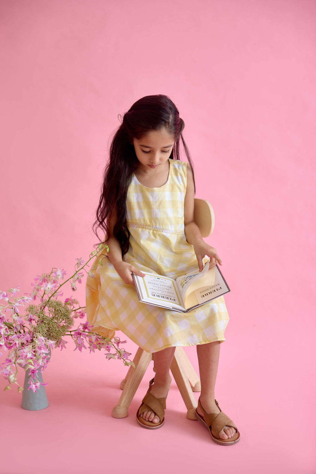 Greenaway Dress - Pencil Grid Check