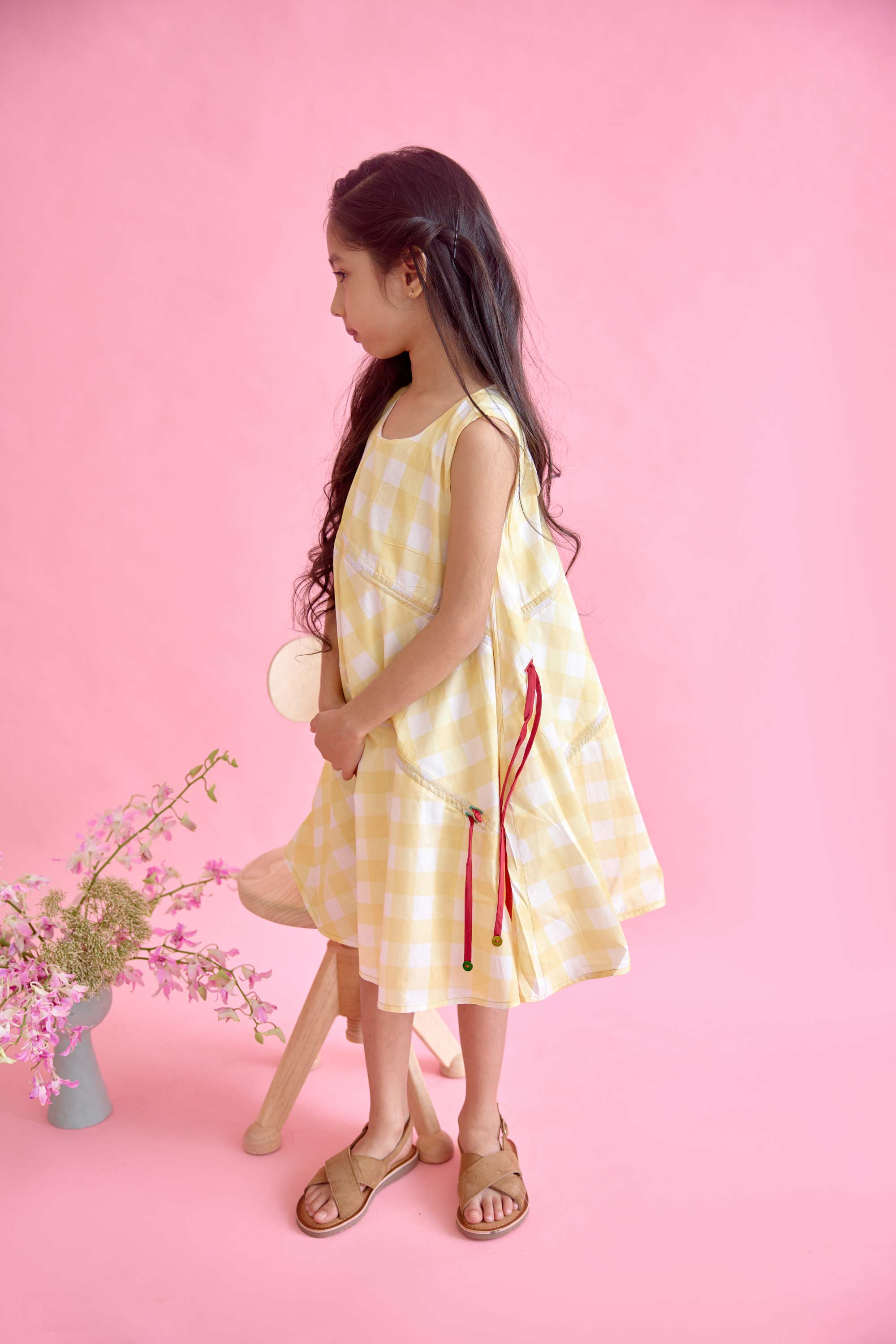 Greenaway Dress - Pencil Grid Check