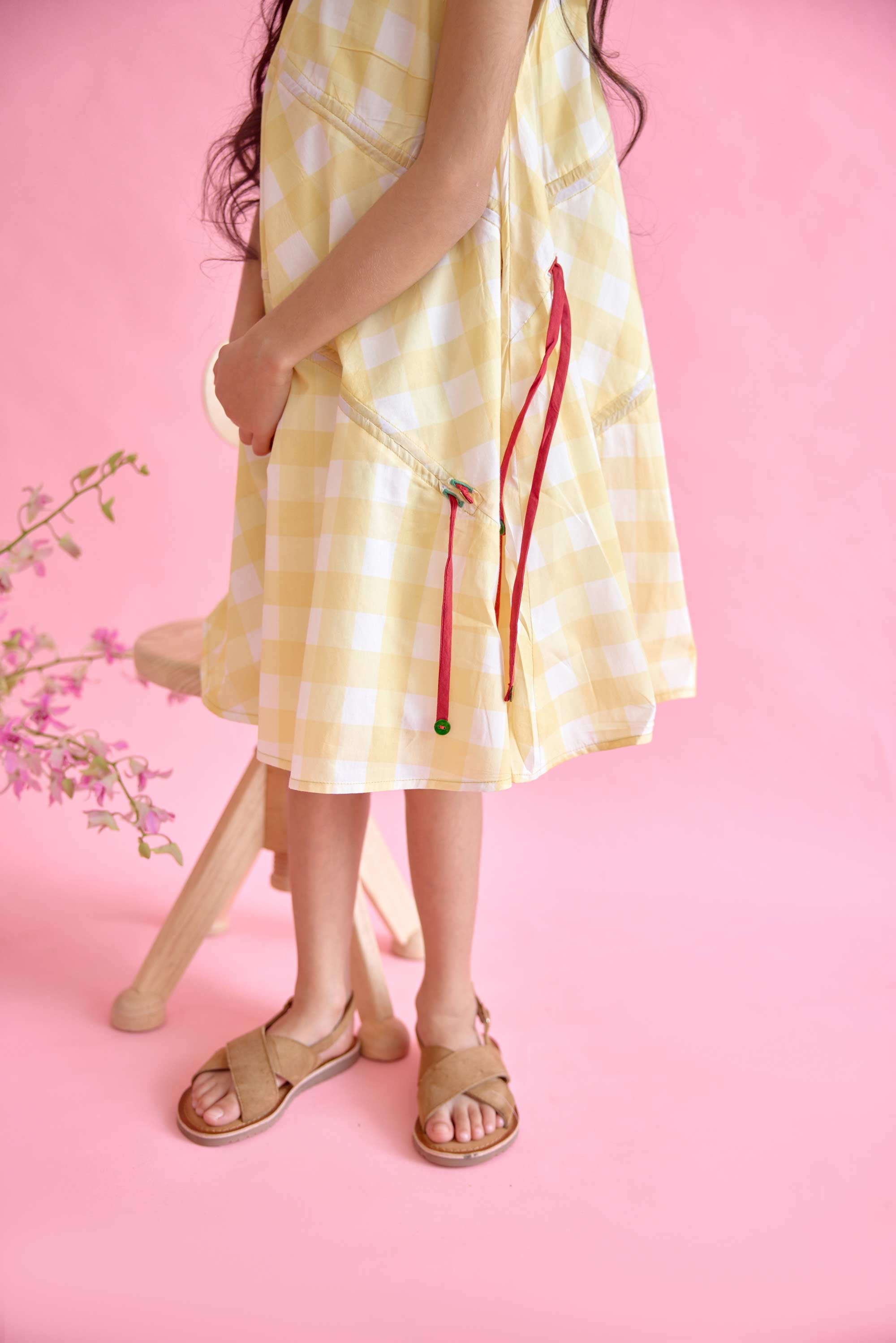 Greenaway Dress - Pencil Grid Check