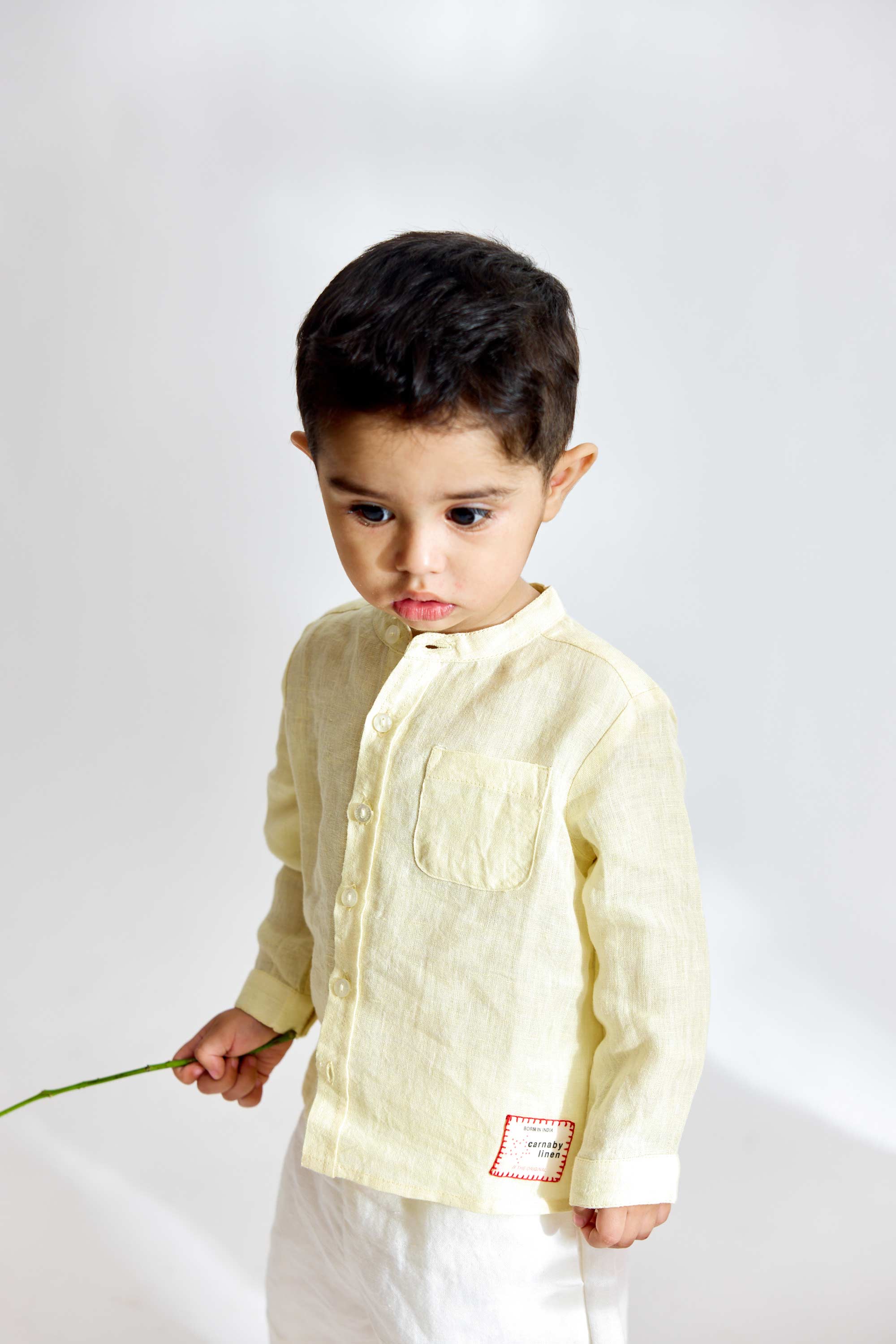 Grahame Shirt - Maize & Check