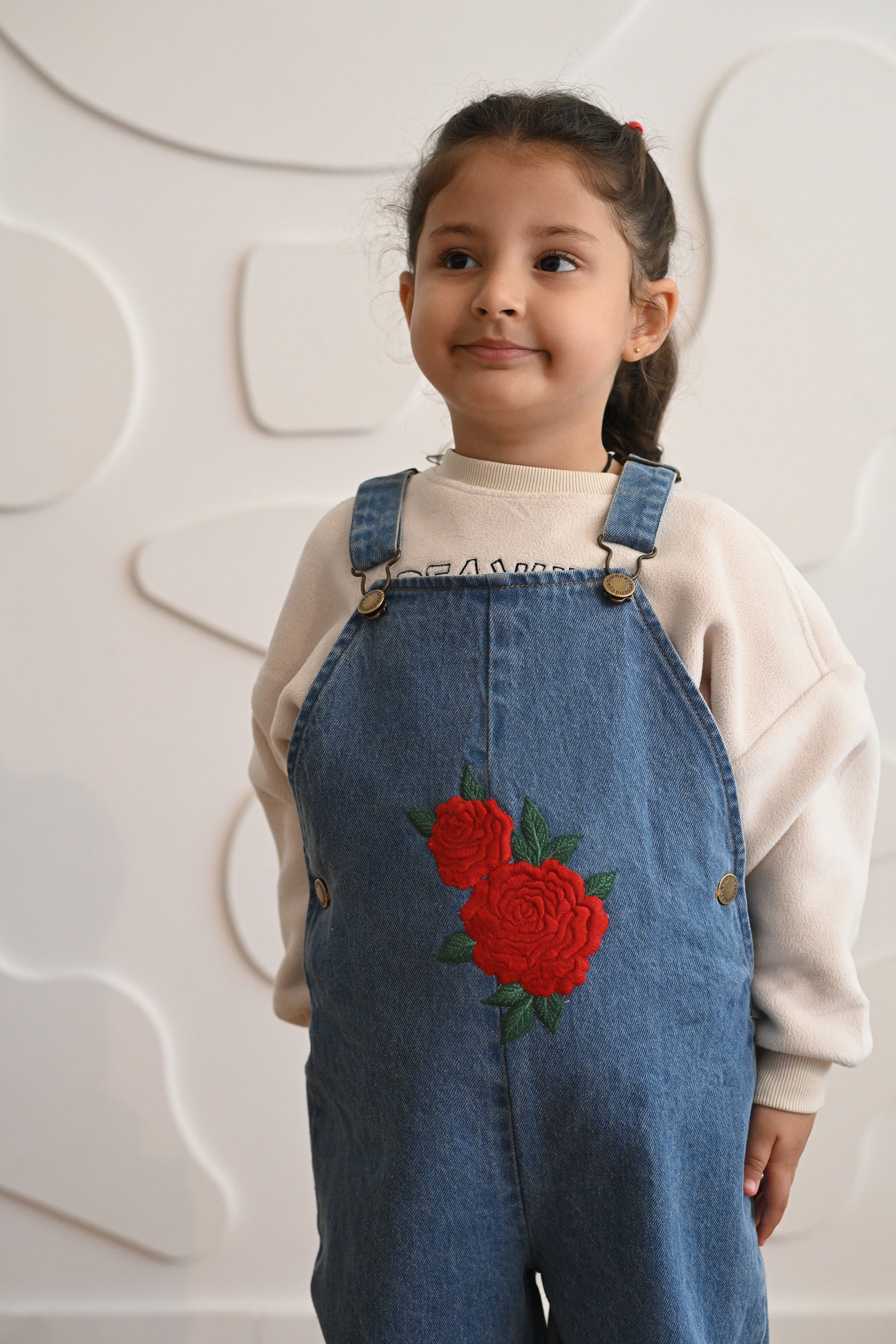 Floral Red Classic Dungarees