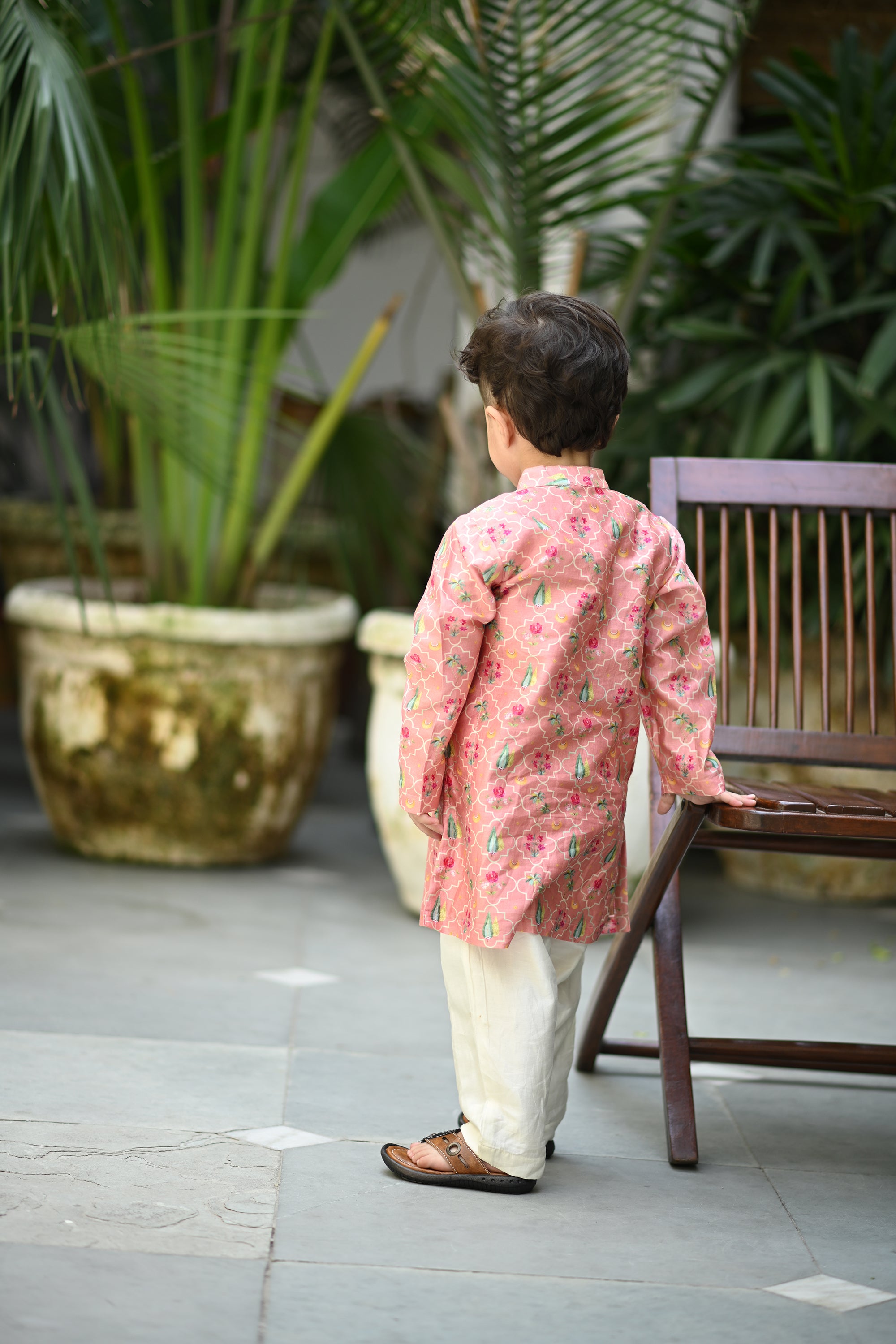 Shiv Kurta And Pyjama Set- Gulab Periyaar
