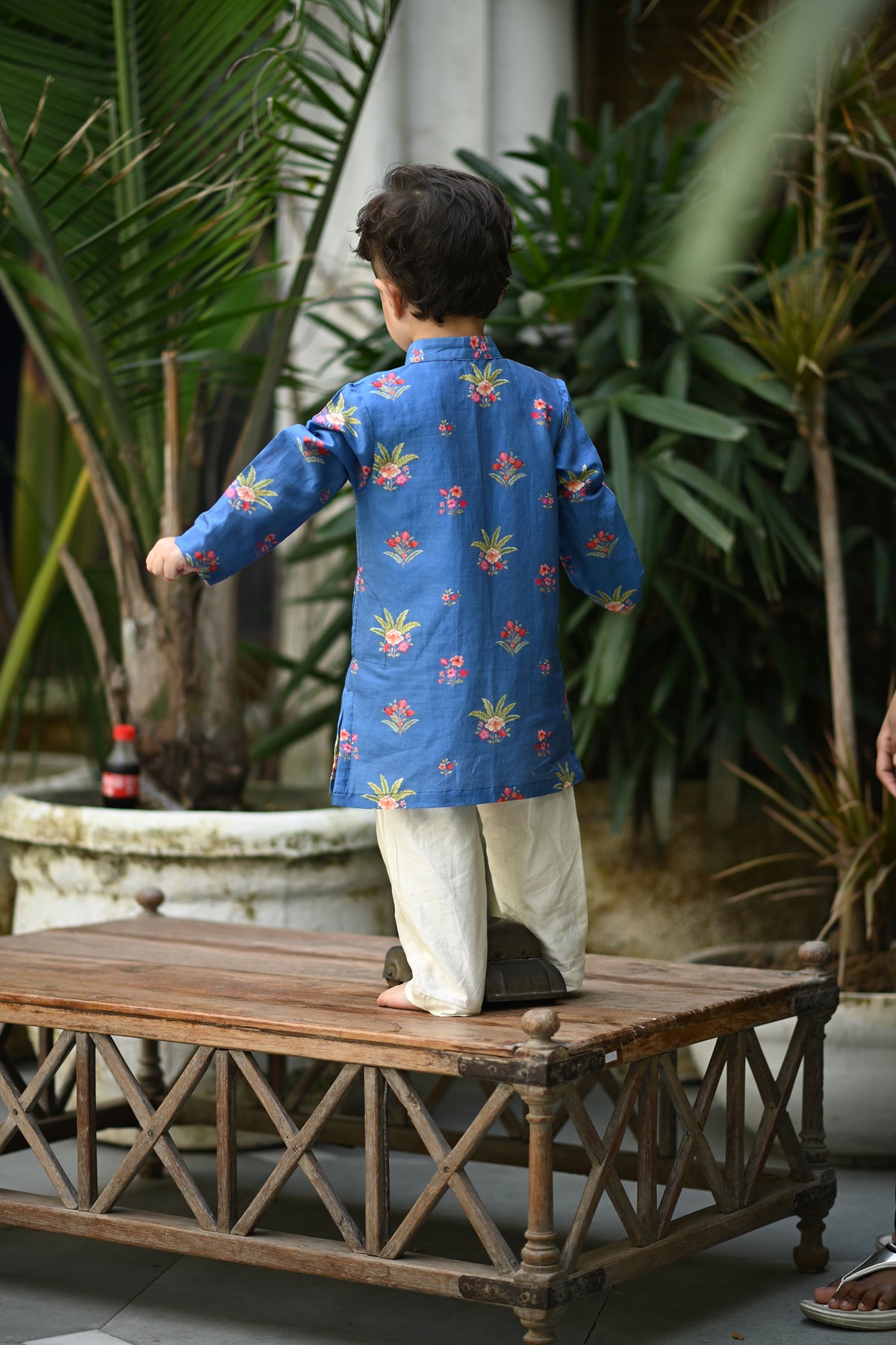 Abhimanyu Kurta And Pyjama Set - Blue Anar Bagh