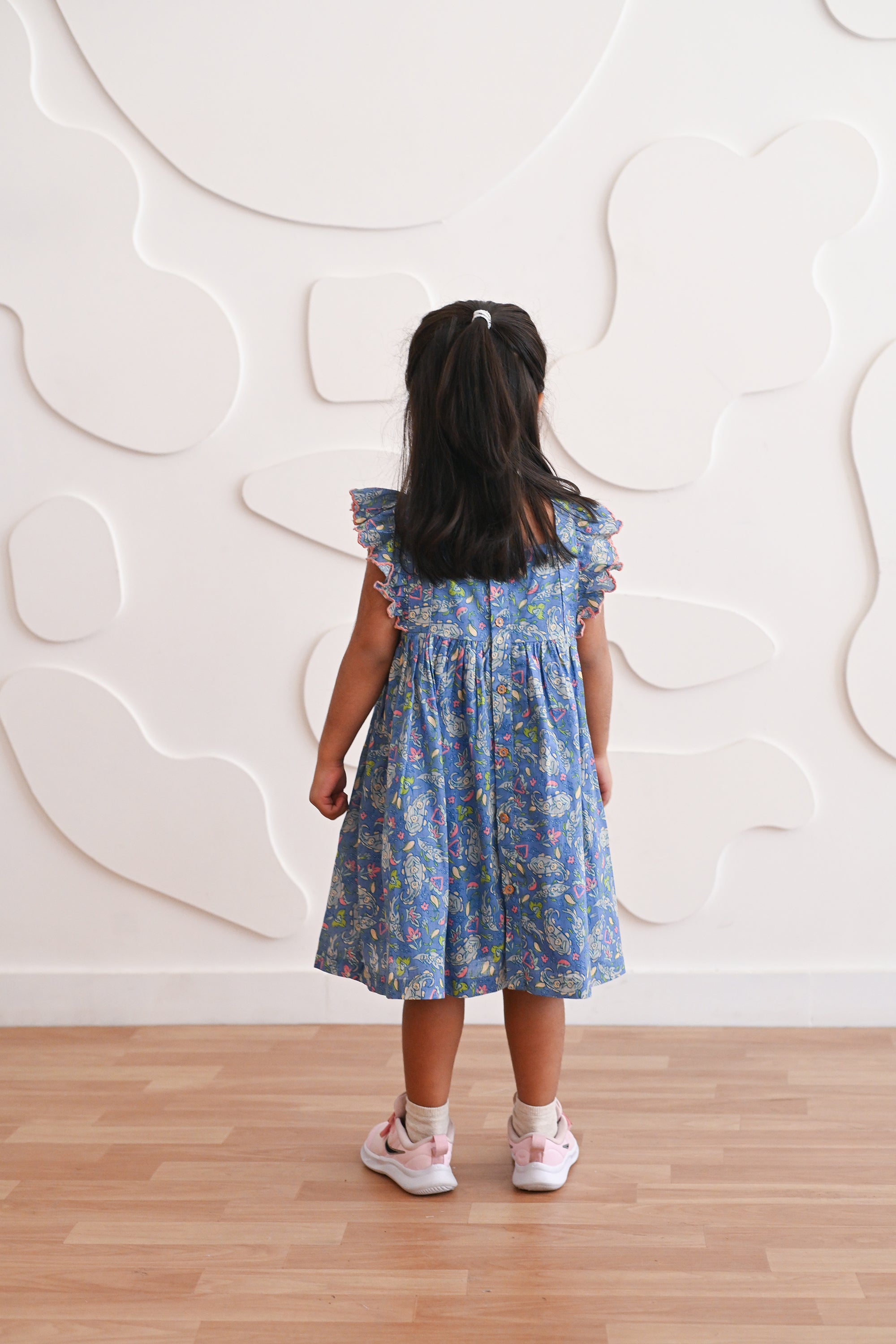 Mila Dress - Mini Blue Paisley