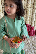 Tara Gharara Set - Pine Green Sher Bagh