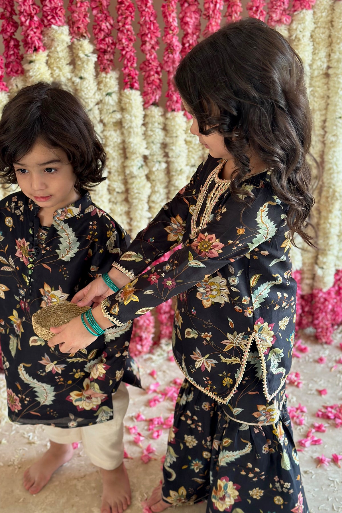 Tara Gharara Set - Eclipse Sanobar Chintz